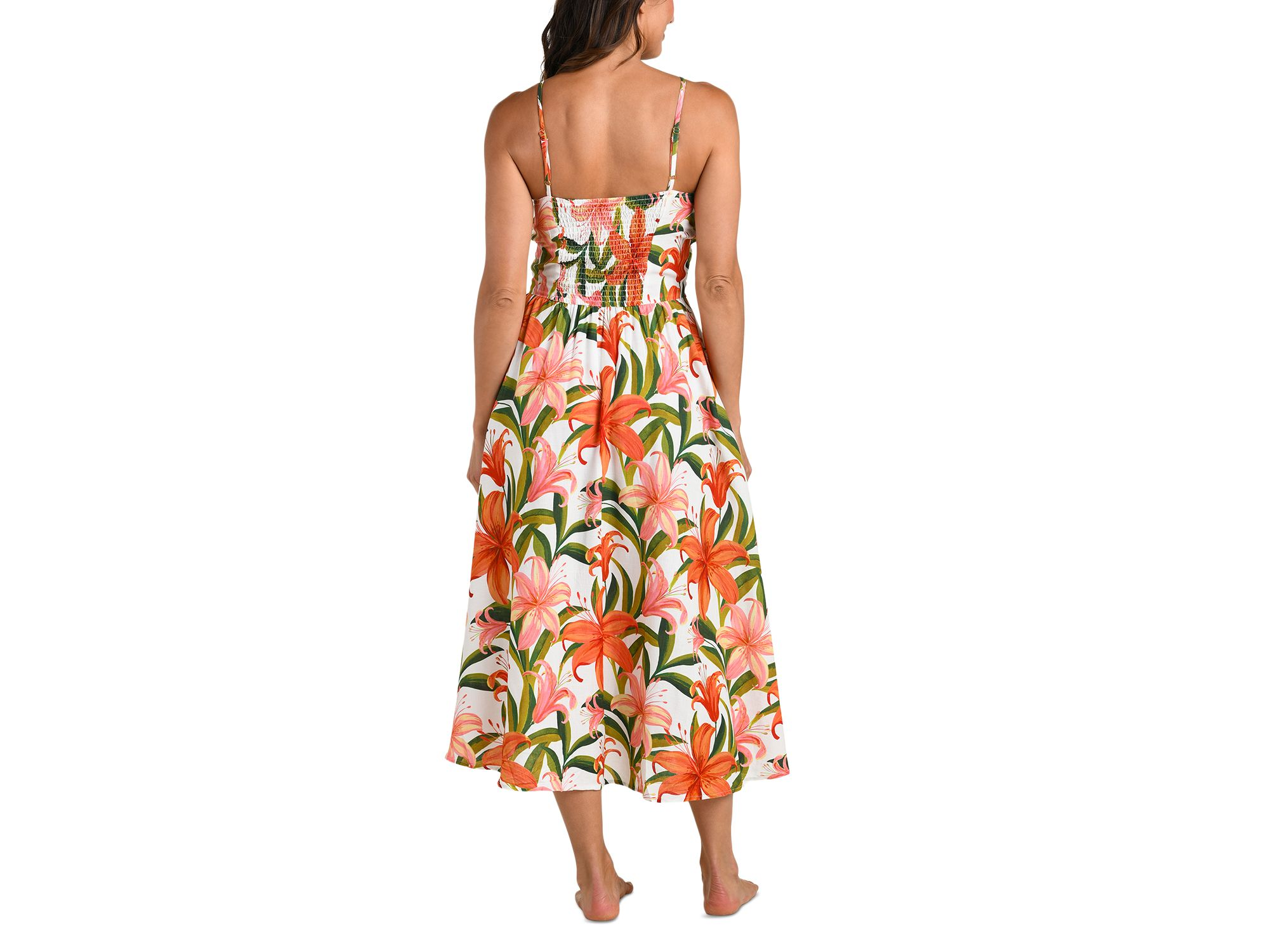 Jungle Blossoms Lace Up Dress Swim Cover-Up — Image 4