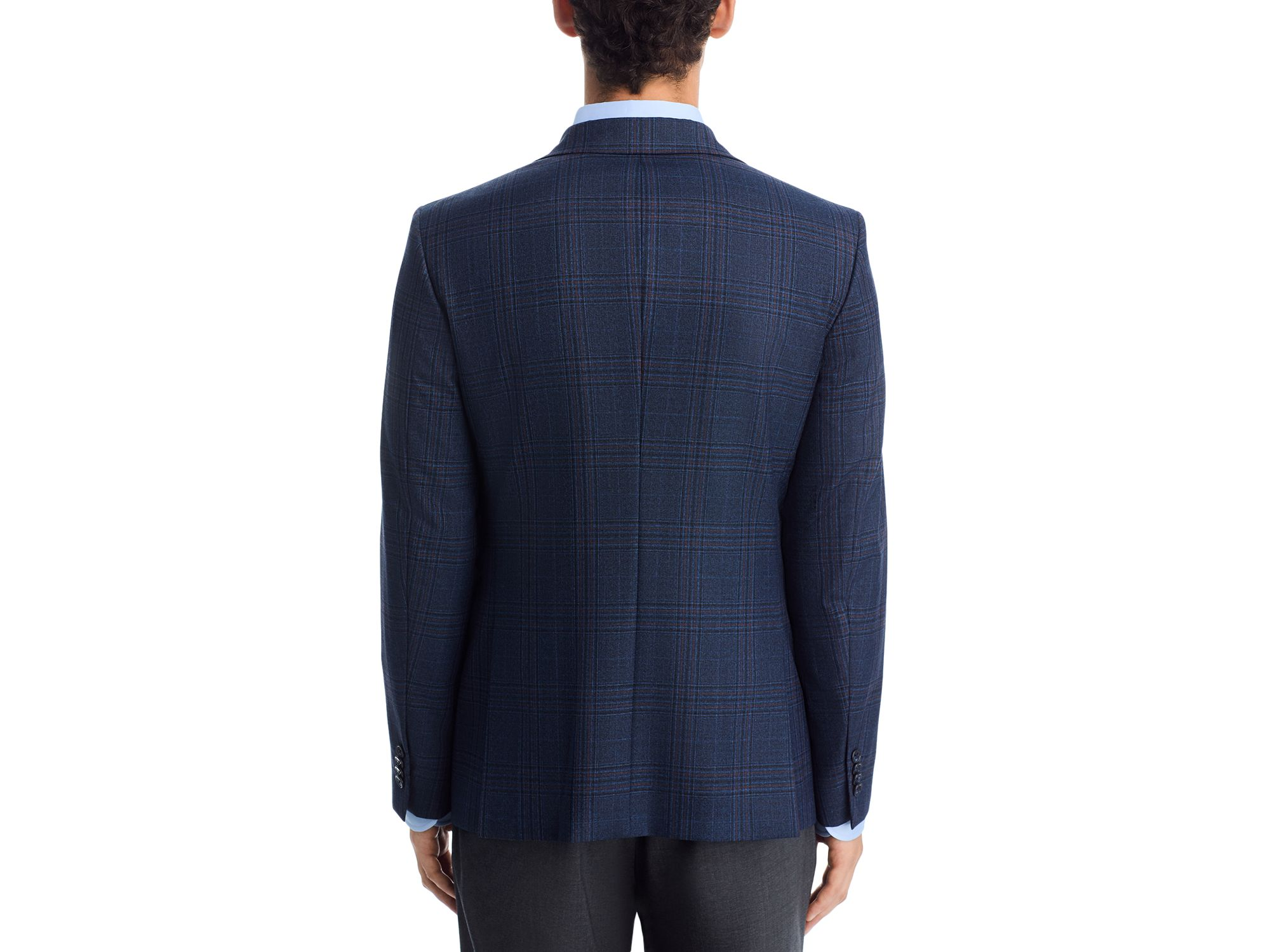 Slim Fit Plaid Sport Coat — Image 4
