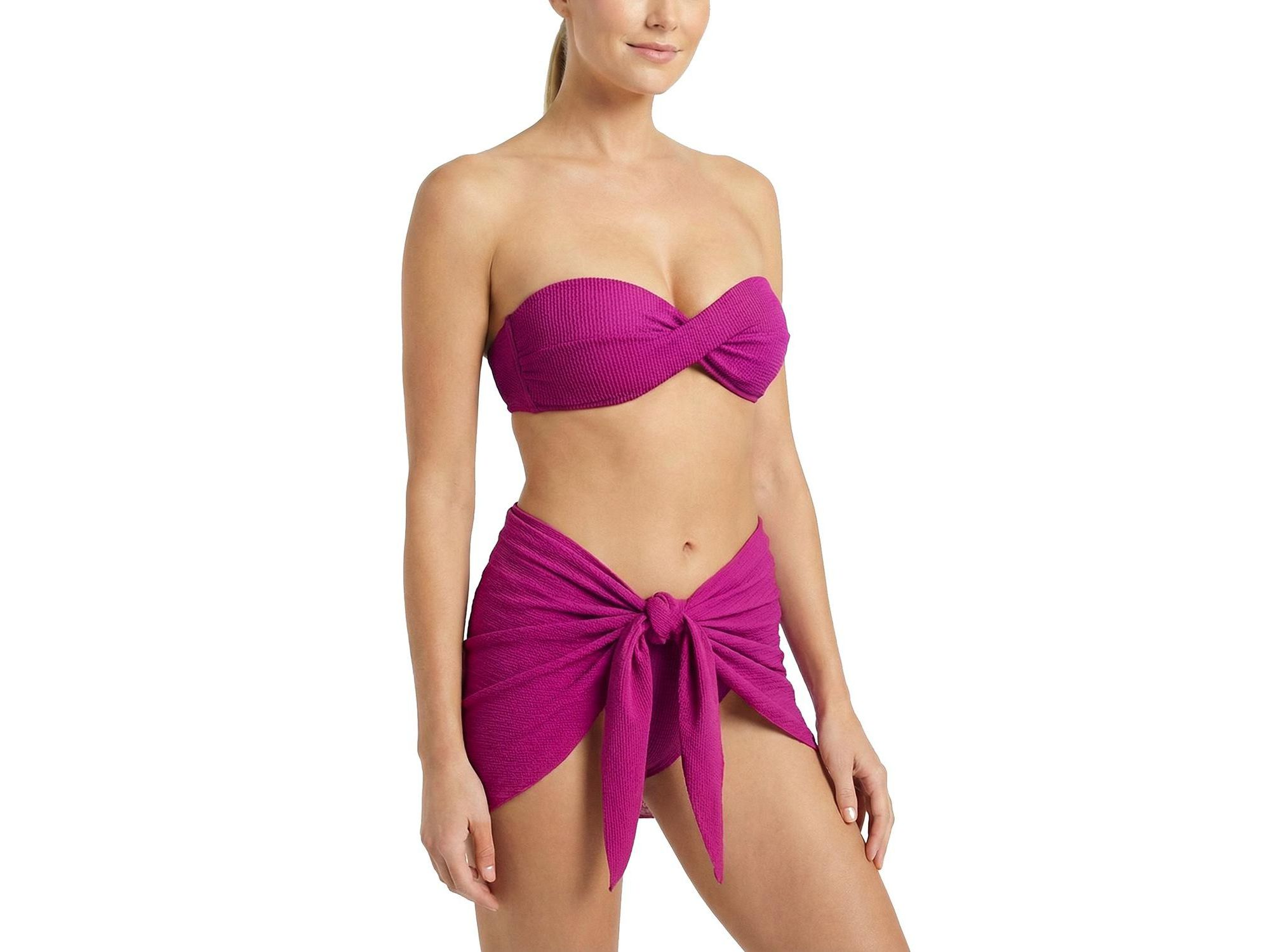 Classic Midrise Textured Bikini Bottom with Full Coverage — Image 8