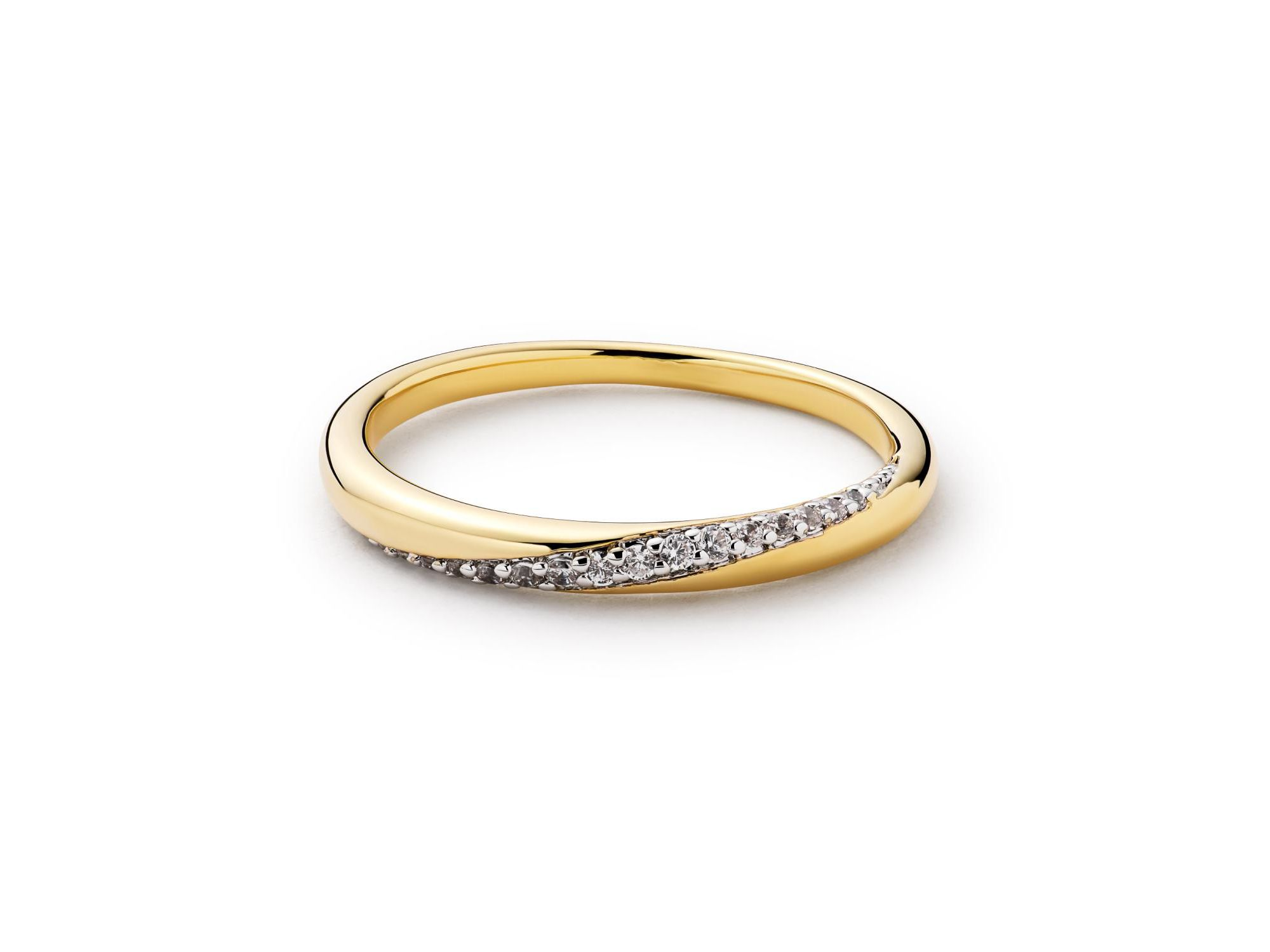Kira Slim Gold Band Ring — Image 4