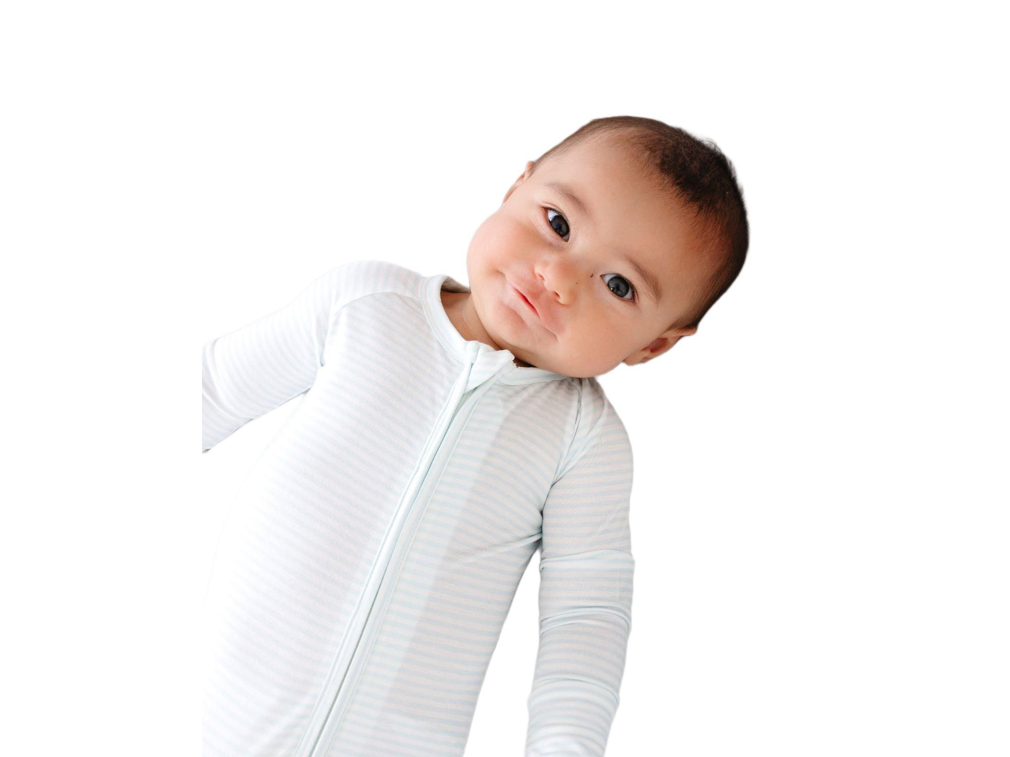 Boys' Cloud Stripe Bamboo Sleeper - Baby — Image 3