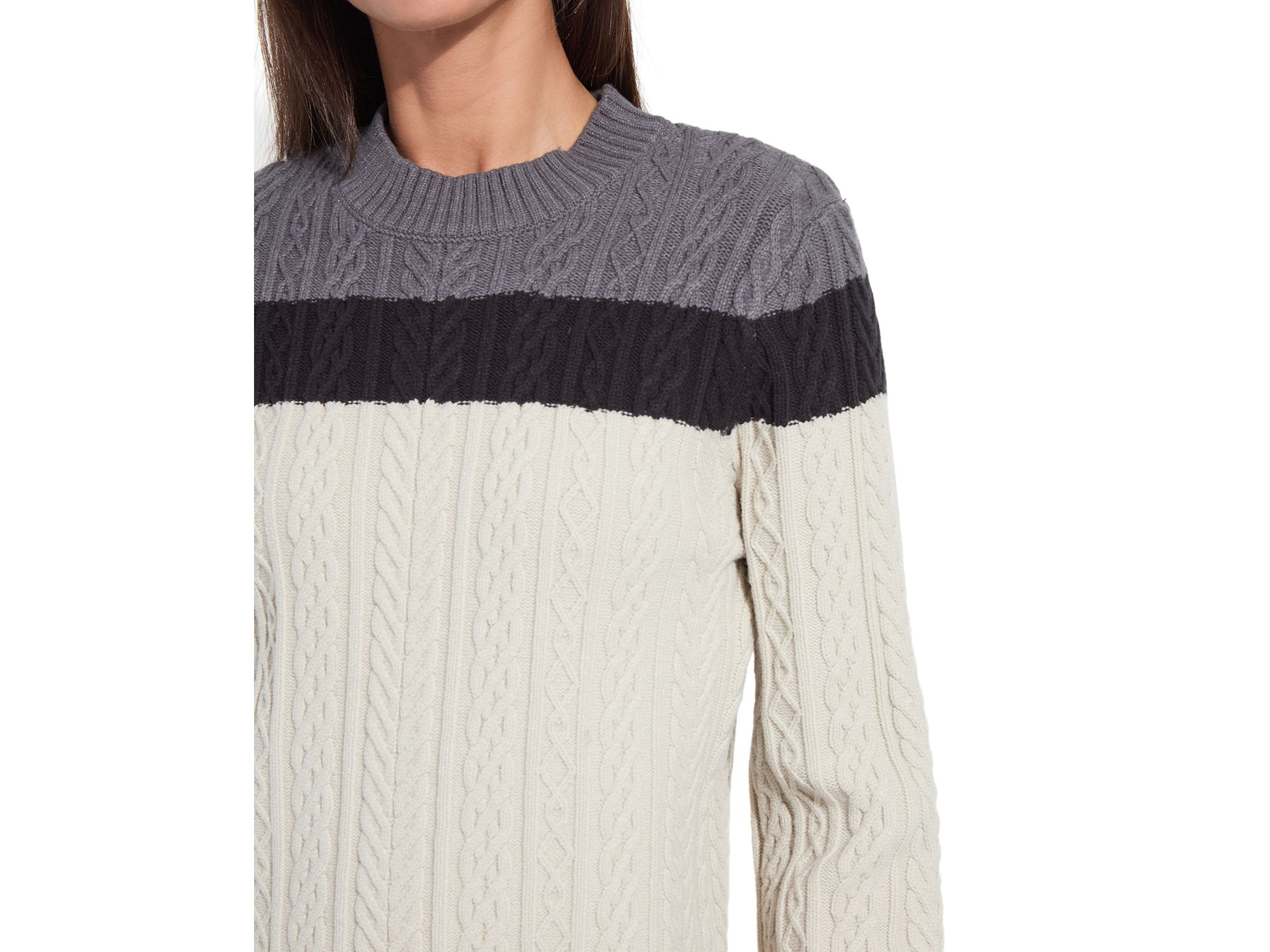 Gabriel Crewneck Cable Knit Sweater — Image 4
