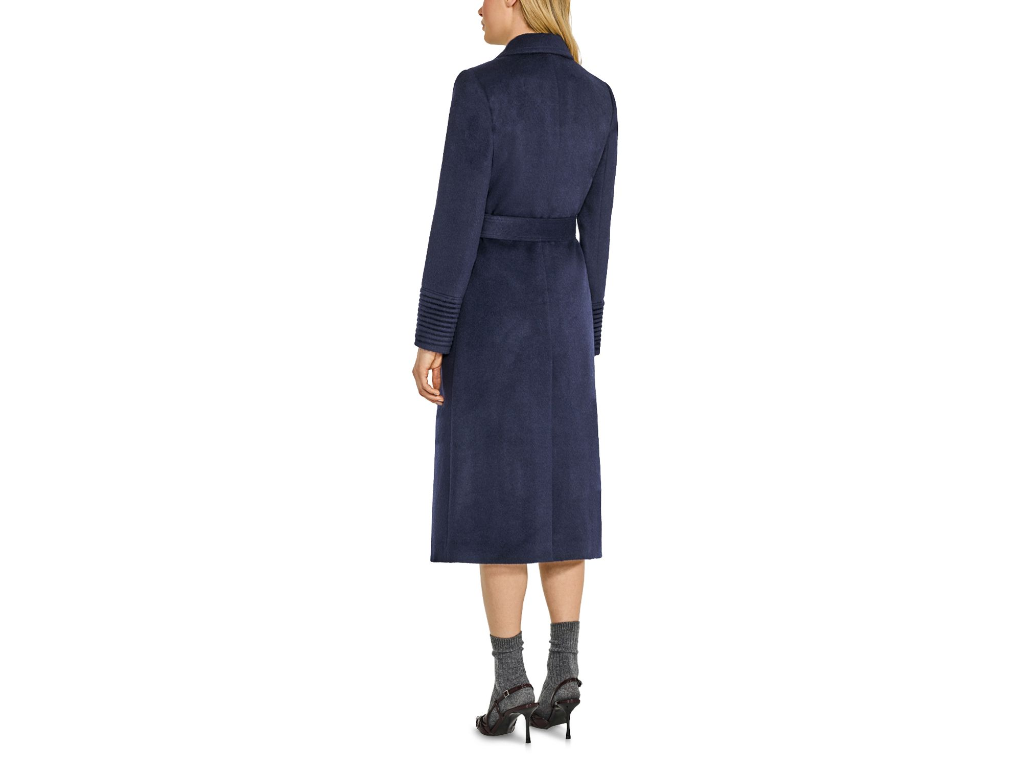 Long Notch Collar Wrap Coat — Image 5