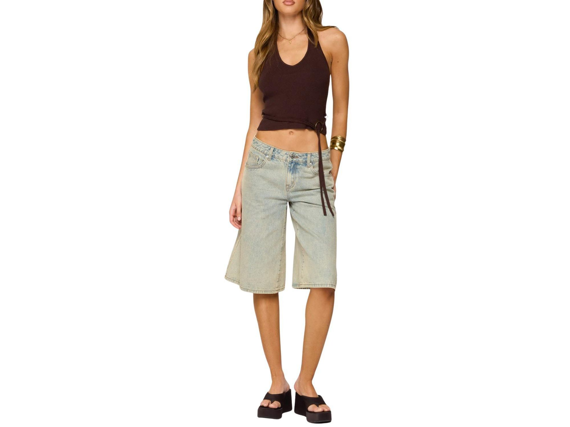 Kez Belted Knit Halter Top — Image 3