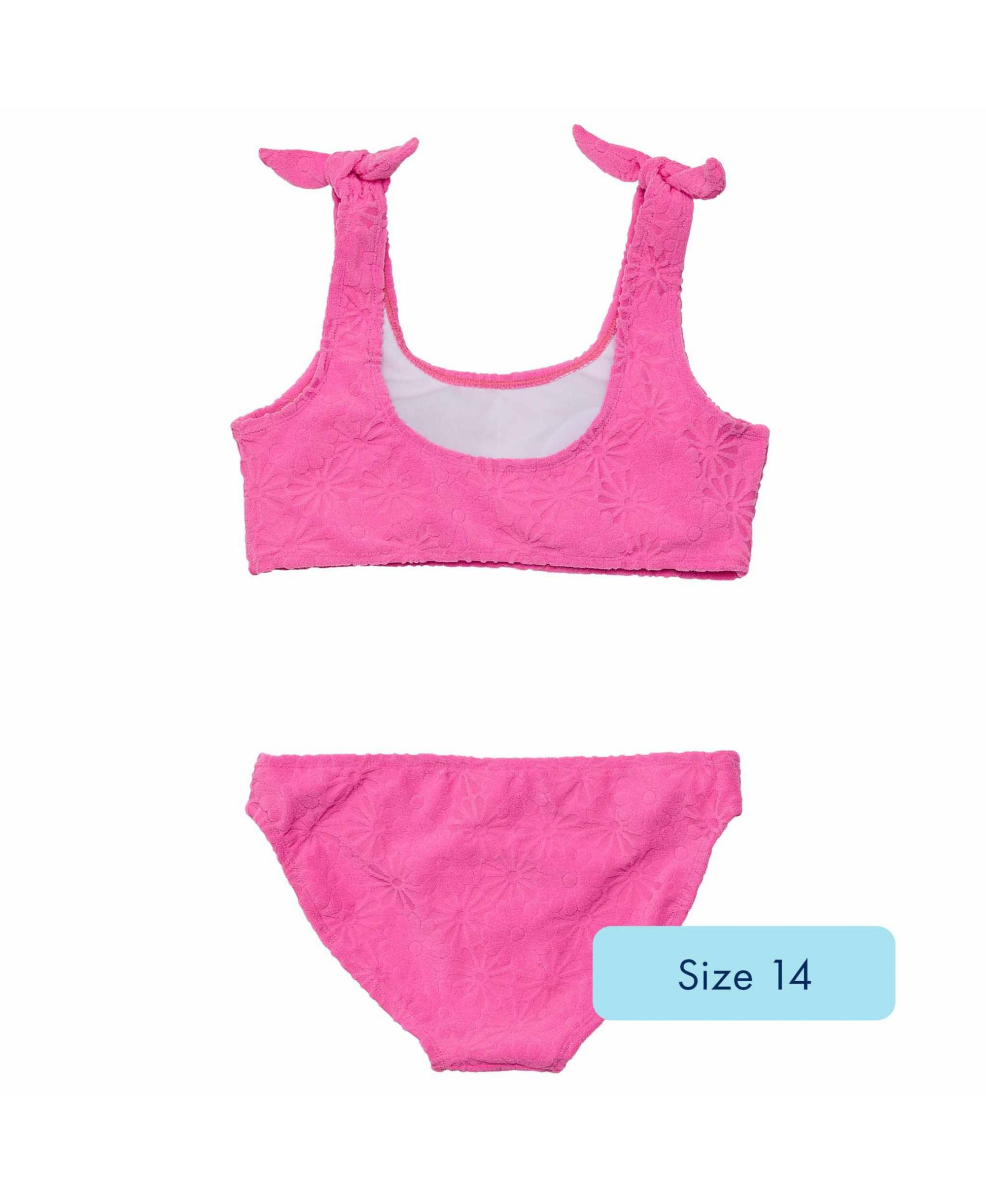 Girls' Bubblegum Bloom Crop Bikini and Bottom Set - Little Kid, Big Kid — Image 5