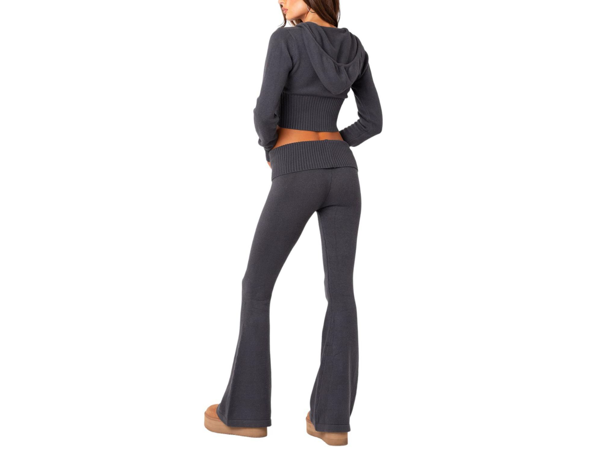 Desiree Knitted Low Rise Fold Over Pants — Image 5