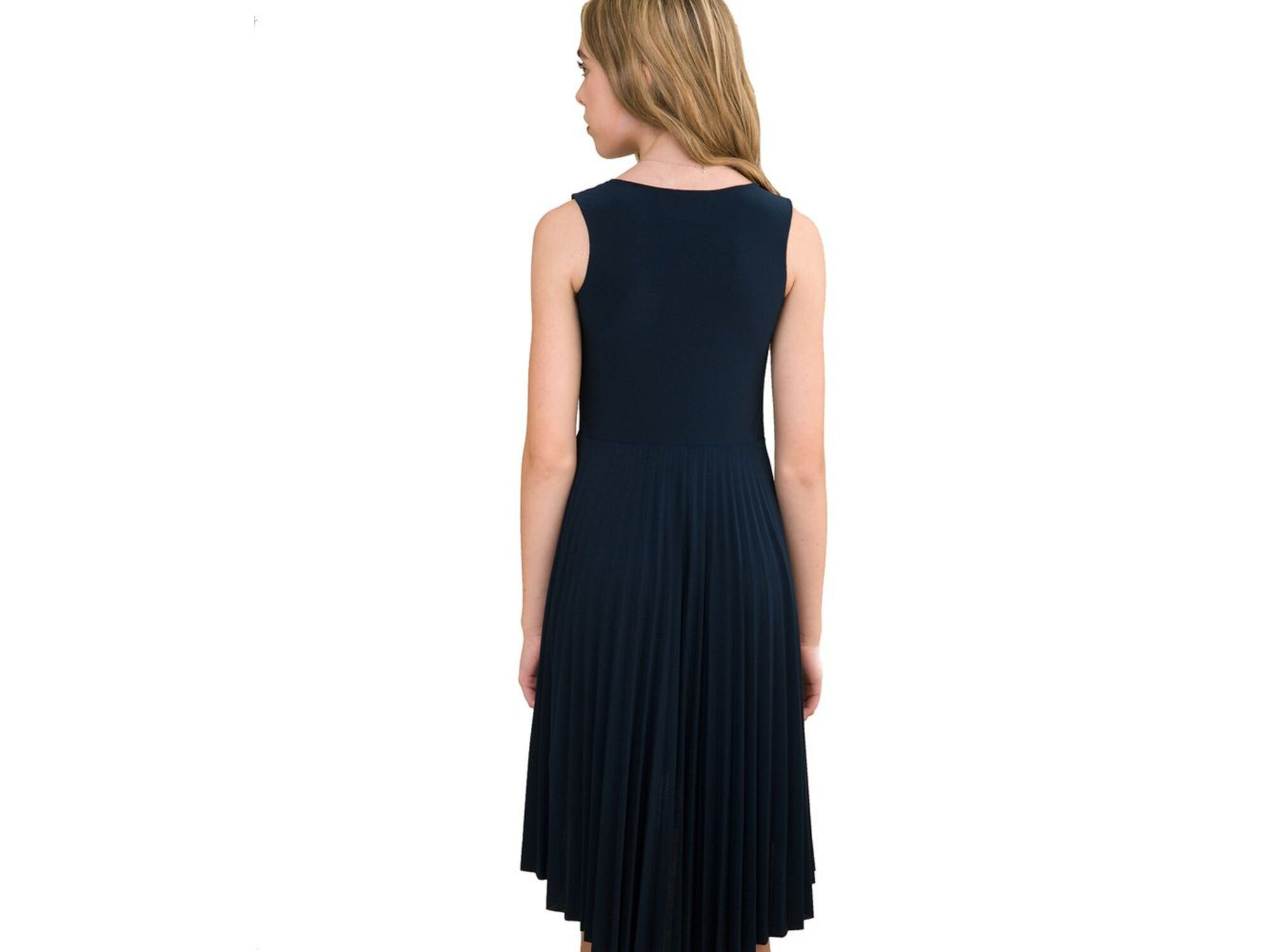 Girls' Pleated High Low Dress with Belt - Big Kid — Image 4