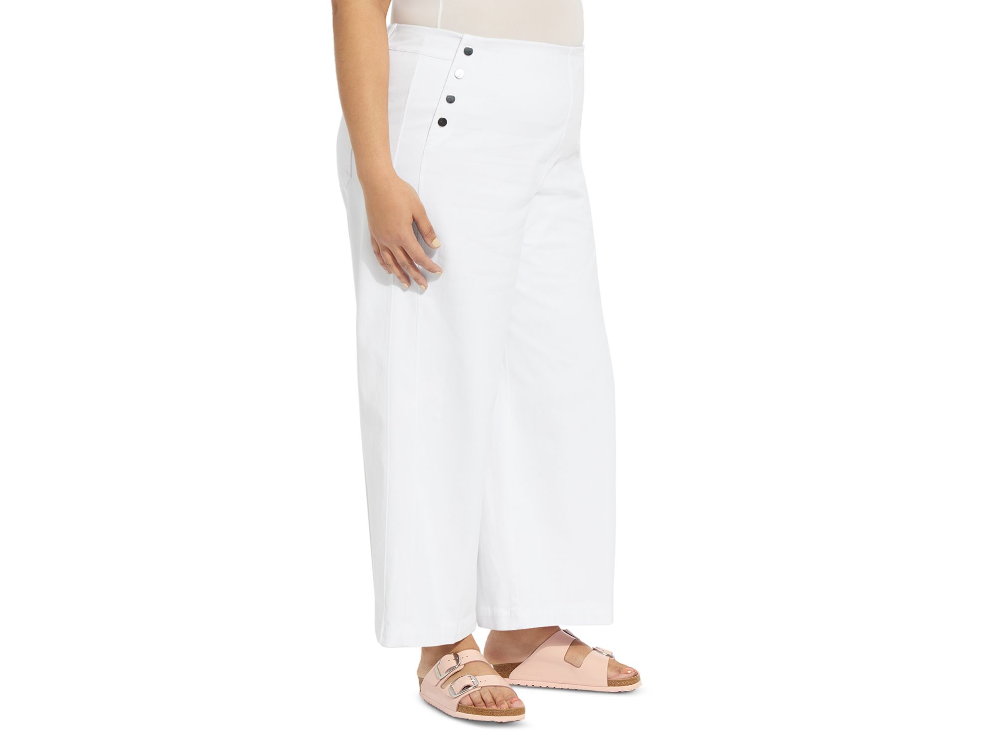 Mallory Sailor High Waisted Jeans in White — Image 5