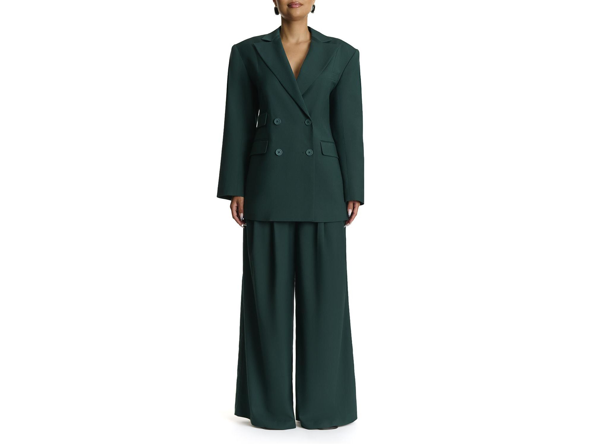 Suiting Pleated Wide-Leg Pant — Image 3