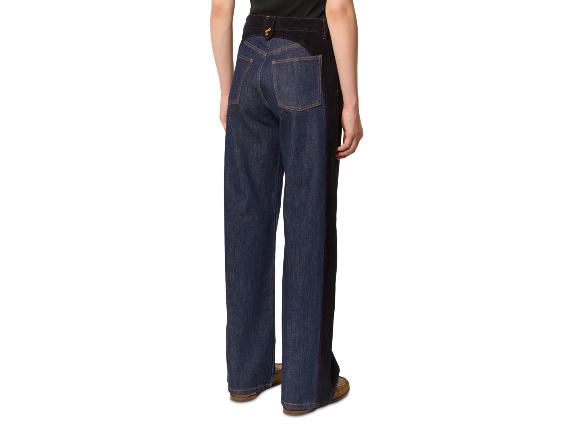 Panto High Rise Wide Leg Jeans in Denim Blue — Image 4