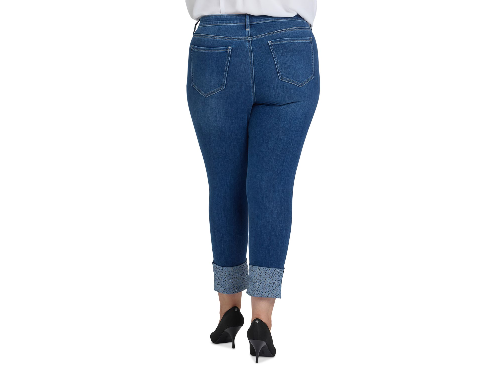 Sheri Embellished Ankle Slim Jeans in Vintage Lapis — Image 3