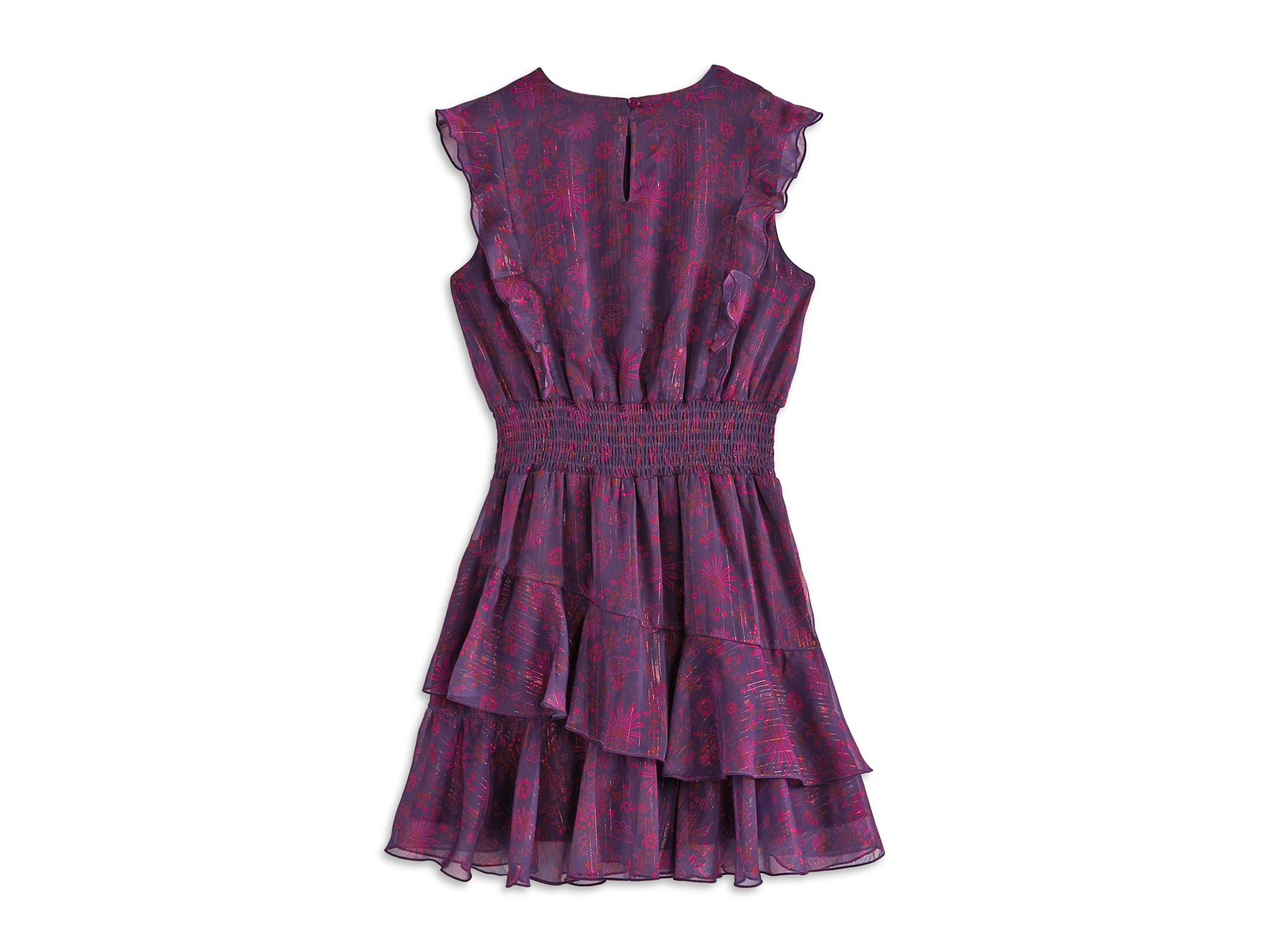 Girls' Paisley Flutter Chiffon Mini Dress, Little Kid, Big Kid - Exclusive — Image 3
