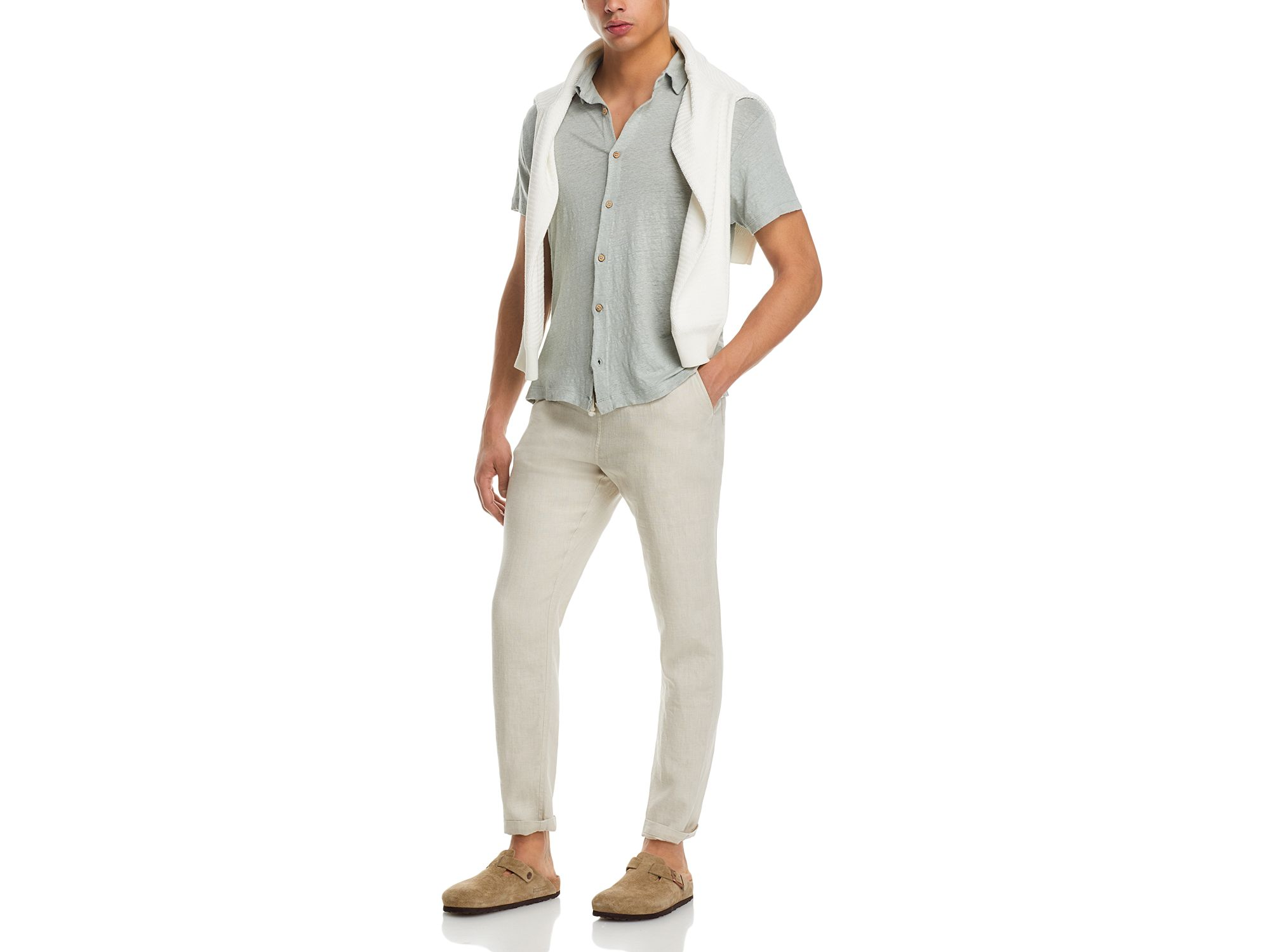 Bo Linen Regular Fit Drawstring Pants — Image 7