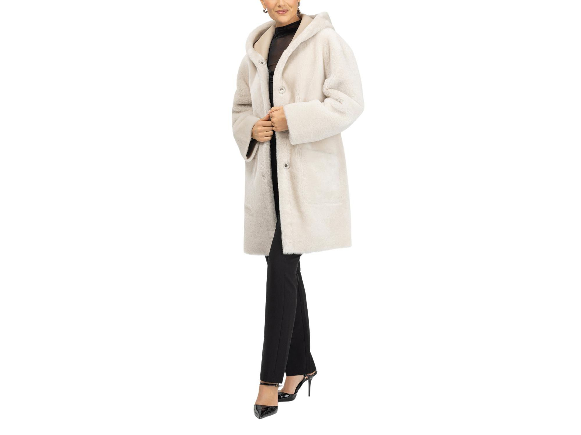 Merino Shearling Lamb Parka Coat — Image 5