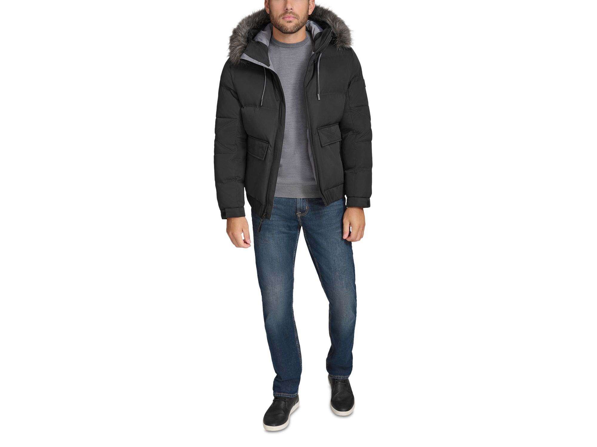 Lithgow Bomber Jacket with Removable Hood — Image 7