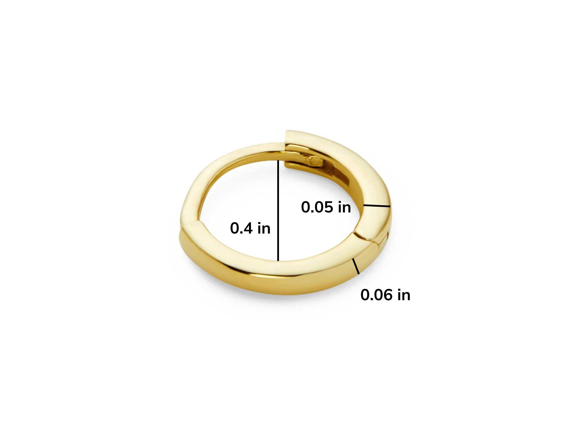 Gold Huggie Hoop Earrings — Image 6