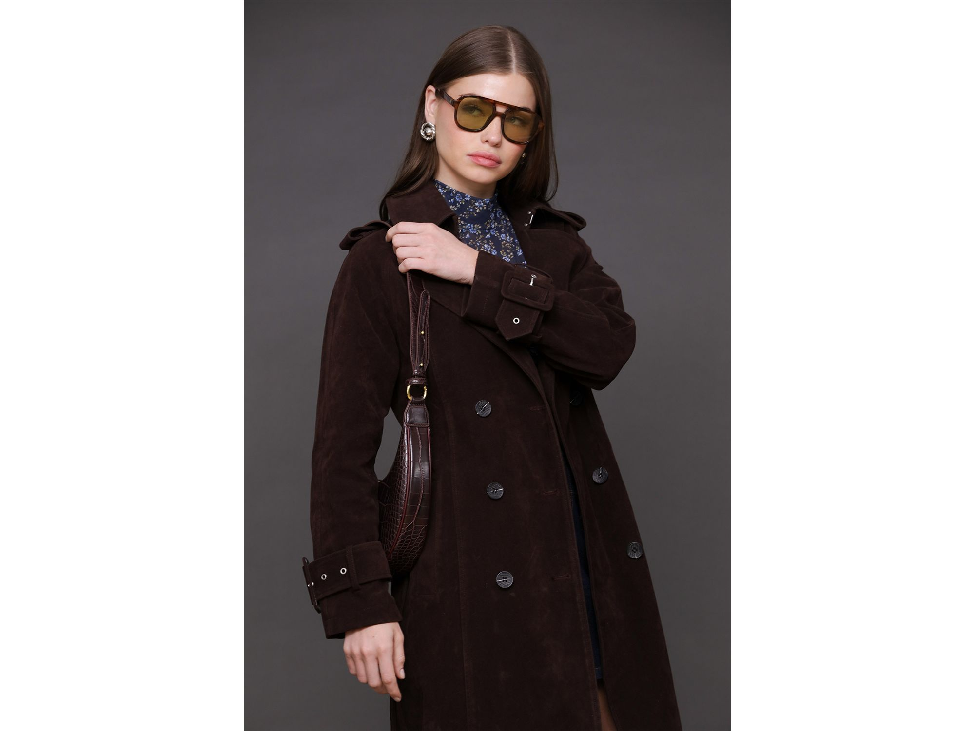 Faux Suede Utility Trench — Image 6