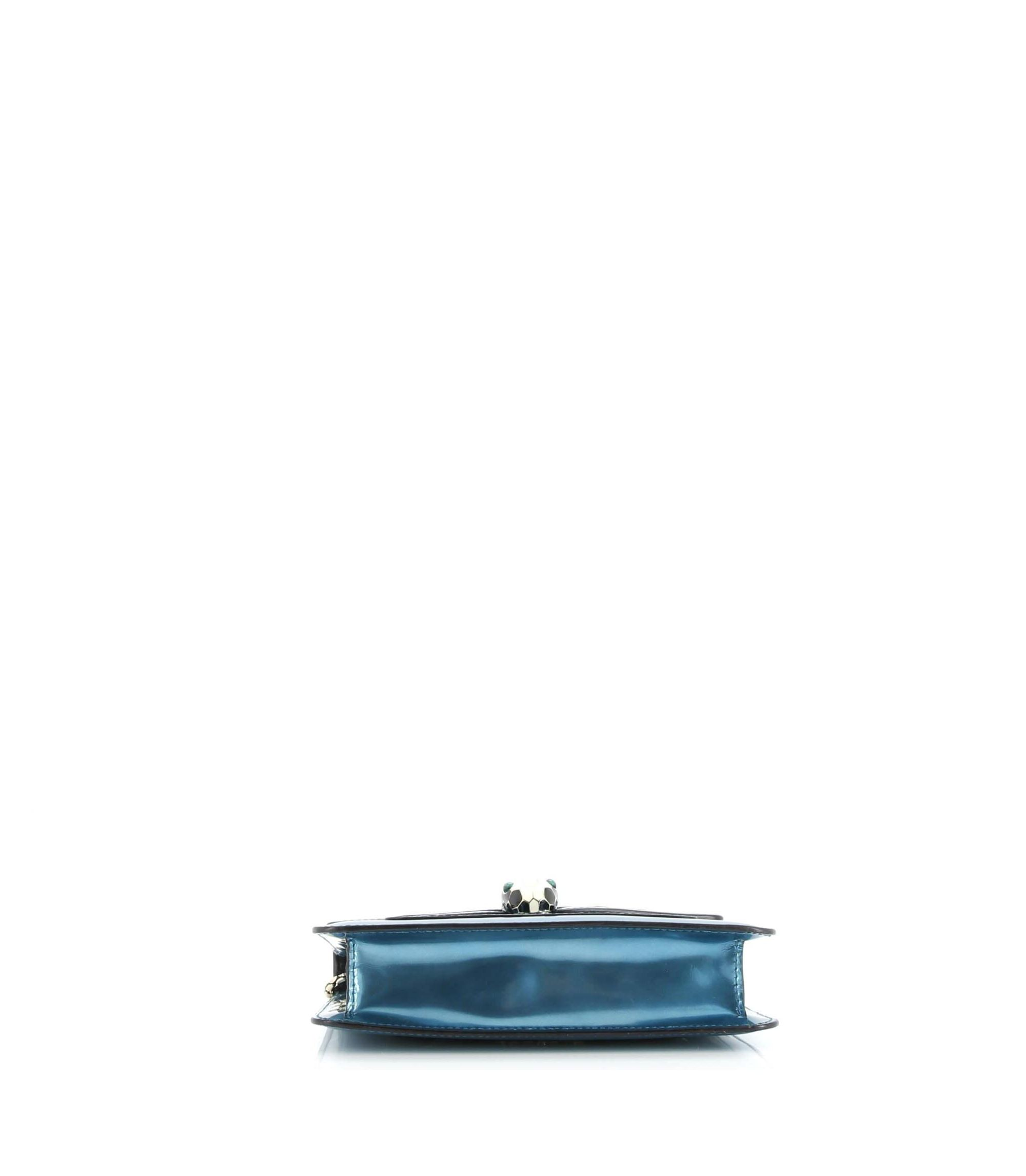 Small Serpenti Forever Square Shoulder Bag Metallic Leather — Image 8