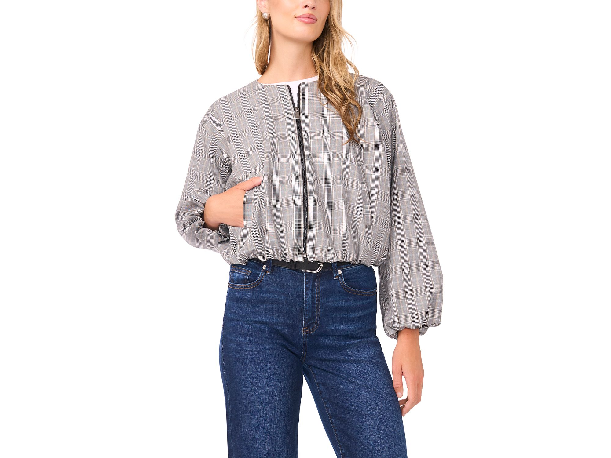 Cropped long Sleeve Bubble Jacket — Image 3