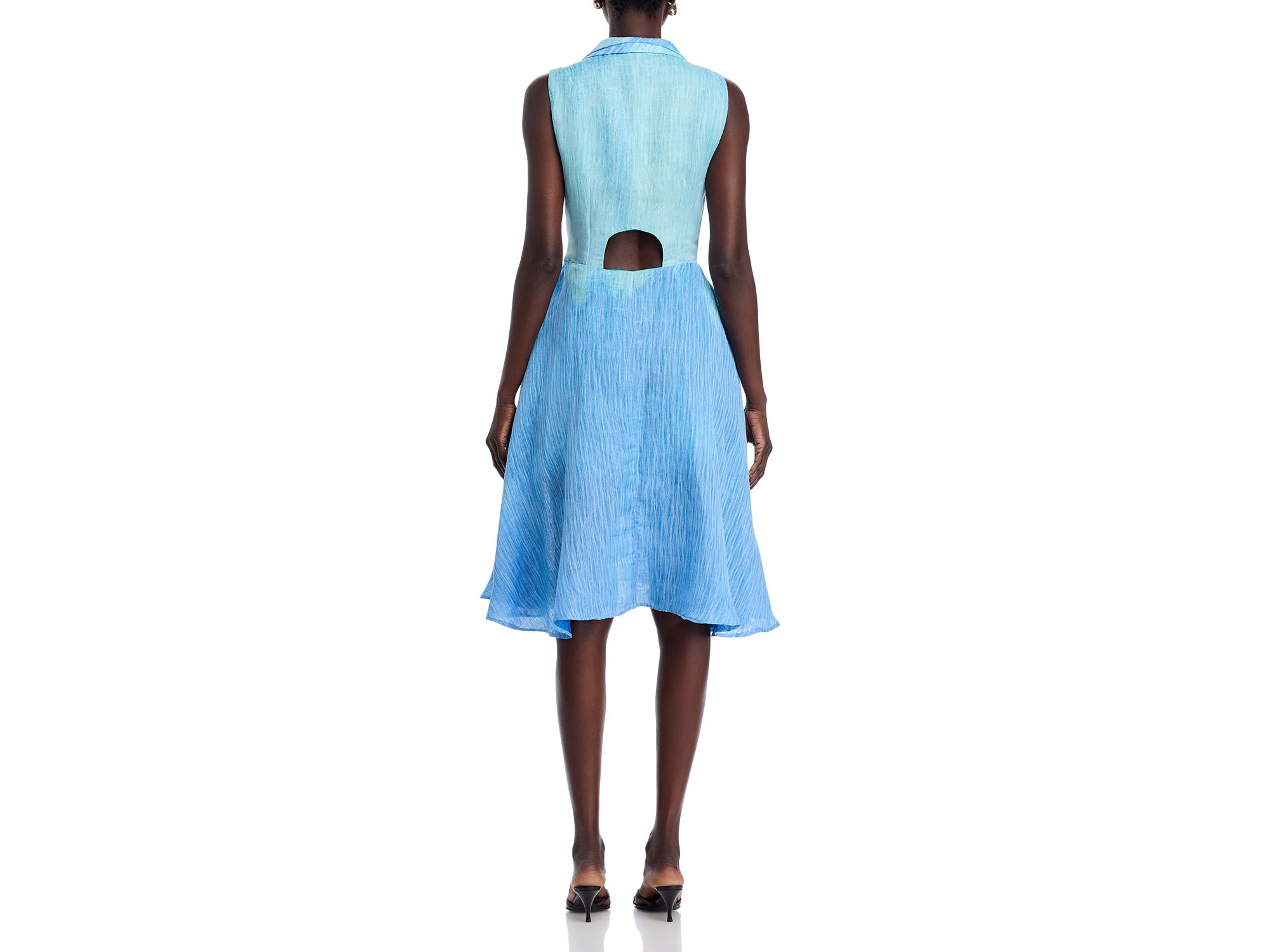 Double Layer Threaded Ombré Organza Dress — Image 4