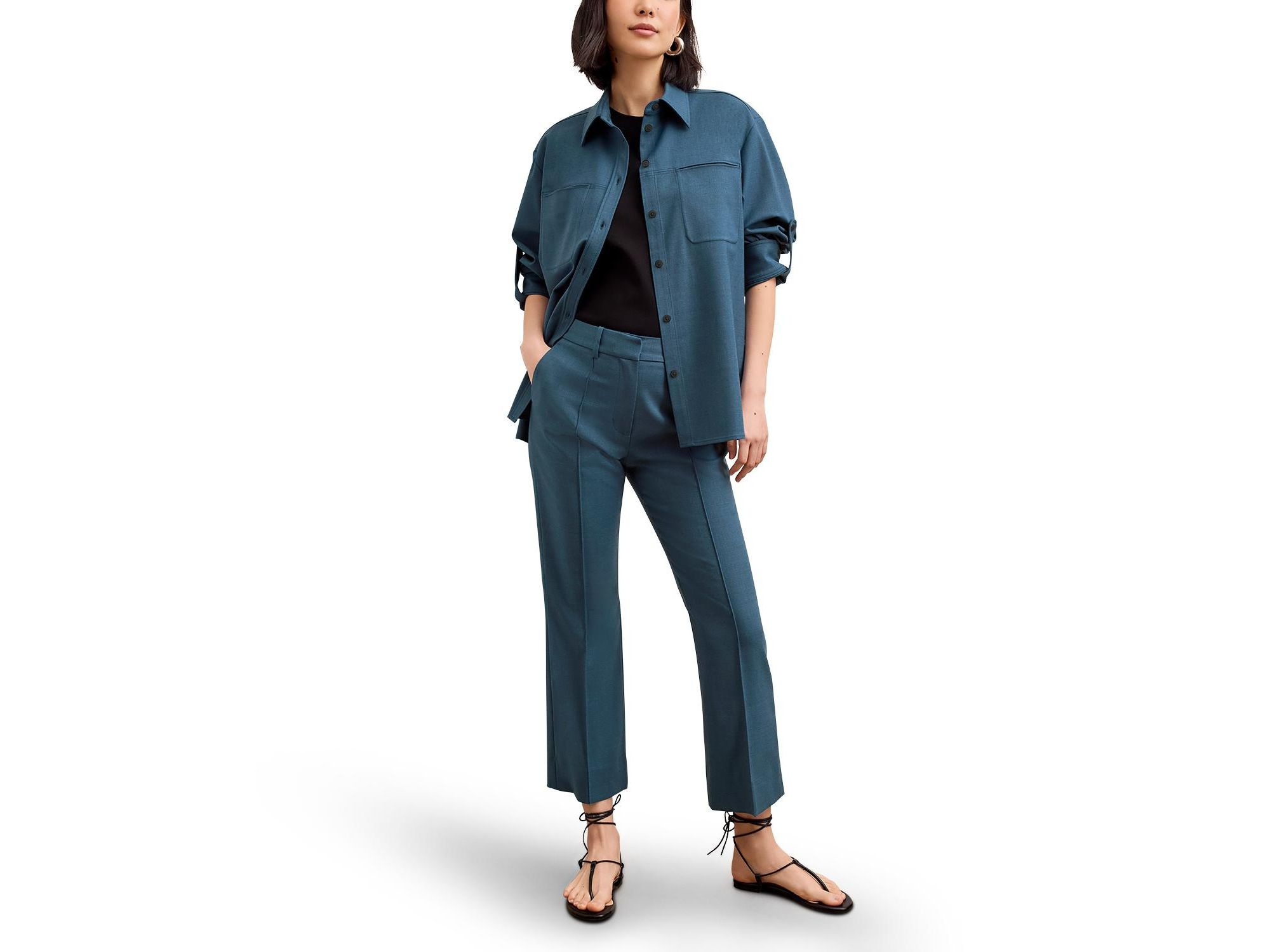 Russell Button Down Shirt - Washable Wool Twill — Image 6