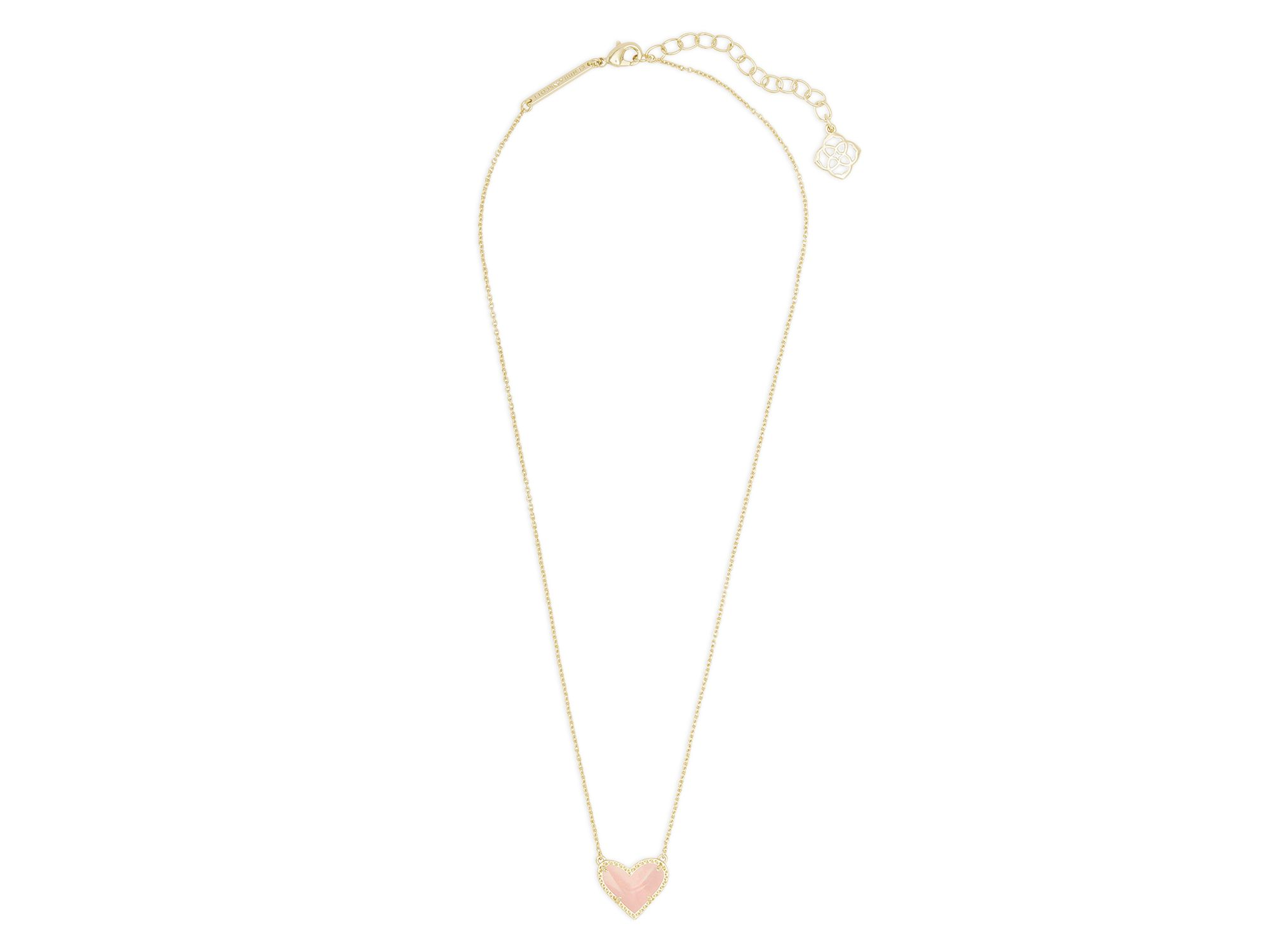 Ari Heart Short Pendant Necklace, 15" — Image 3