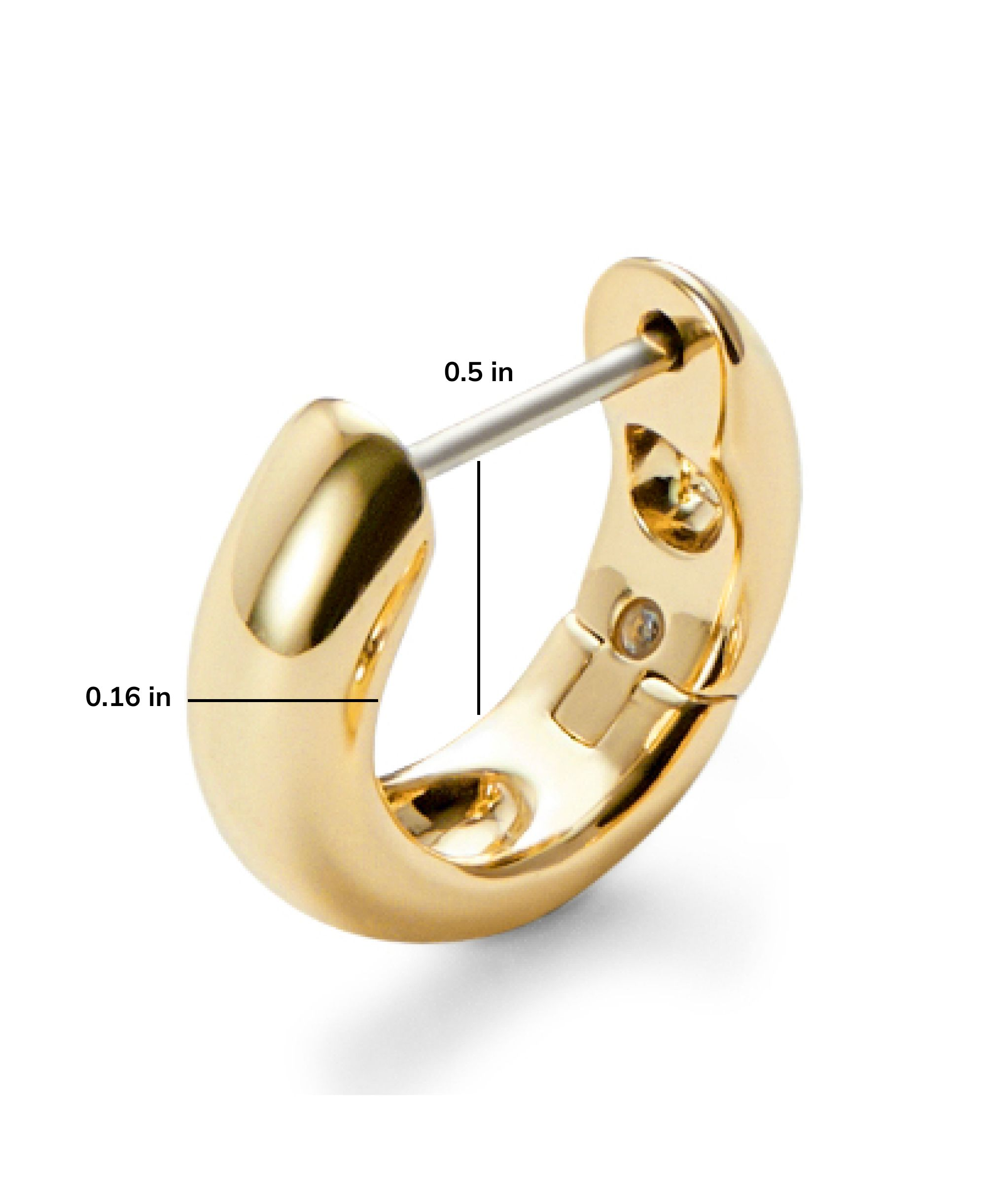 Giulia Bold Huggie Hoops — Image 4