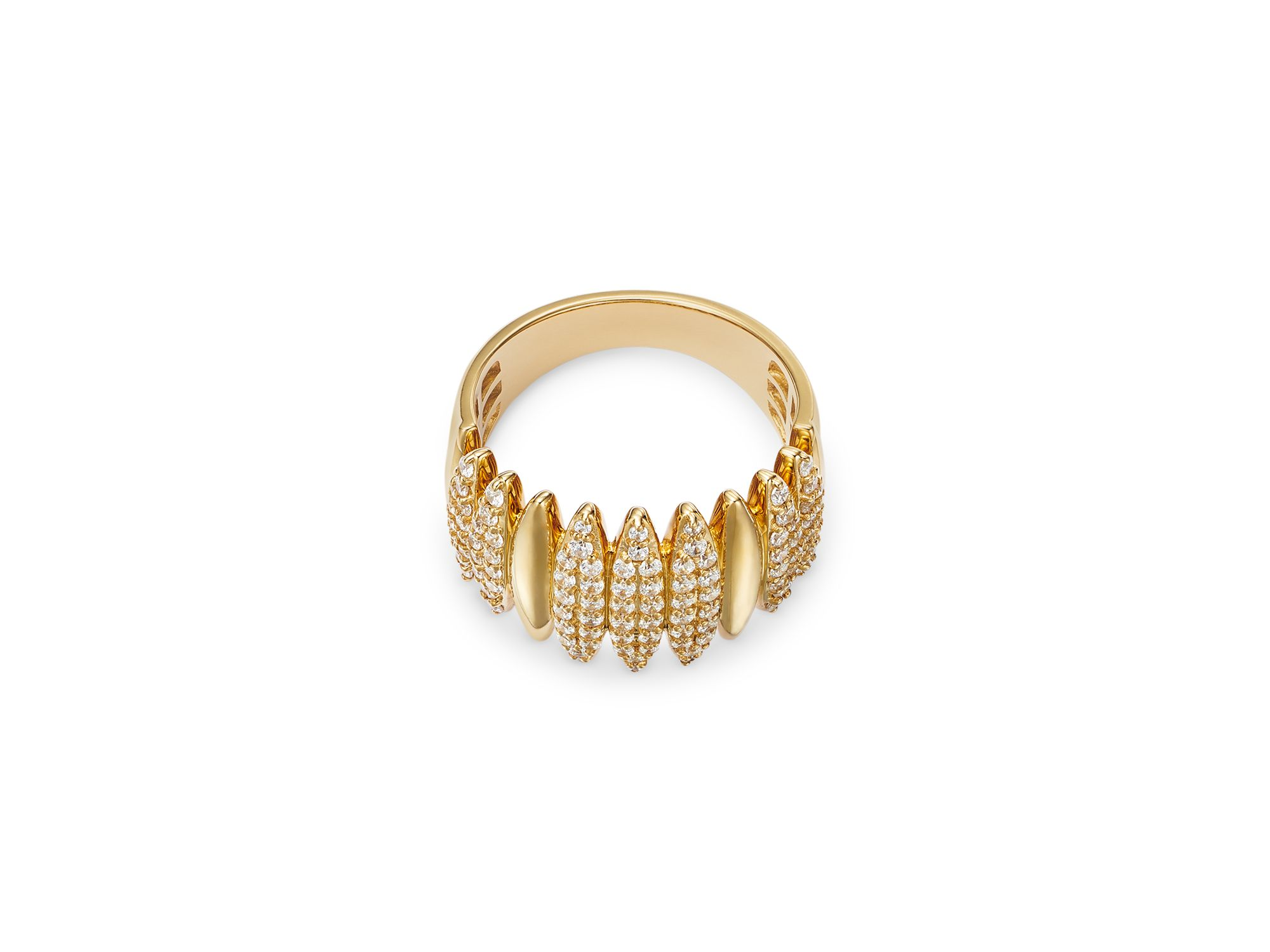 14K Yellow Gold Diamond Ring, 0.75 tcw — Image 3
