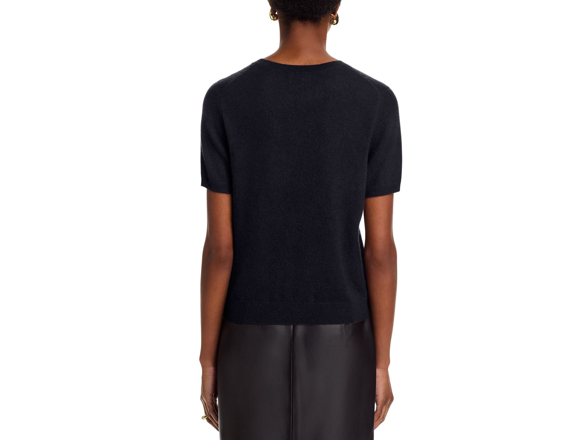 100% Cashmere Short Sleeve Crewneck Sweater - Exclusive — Image 3
