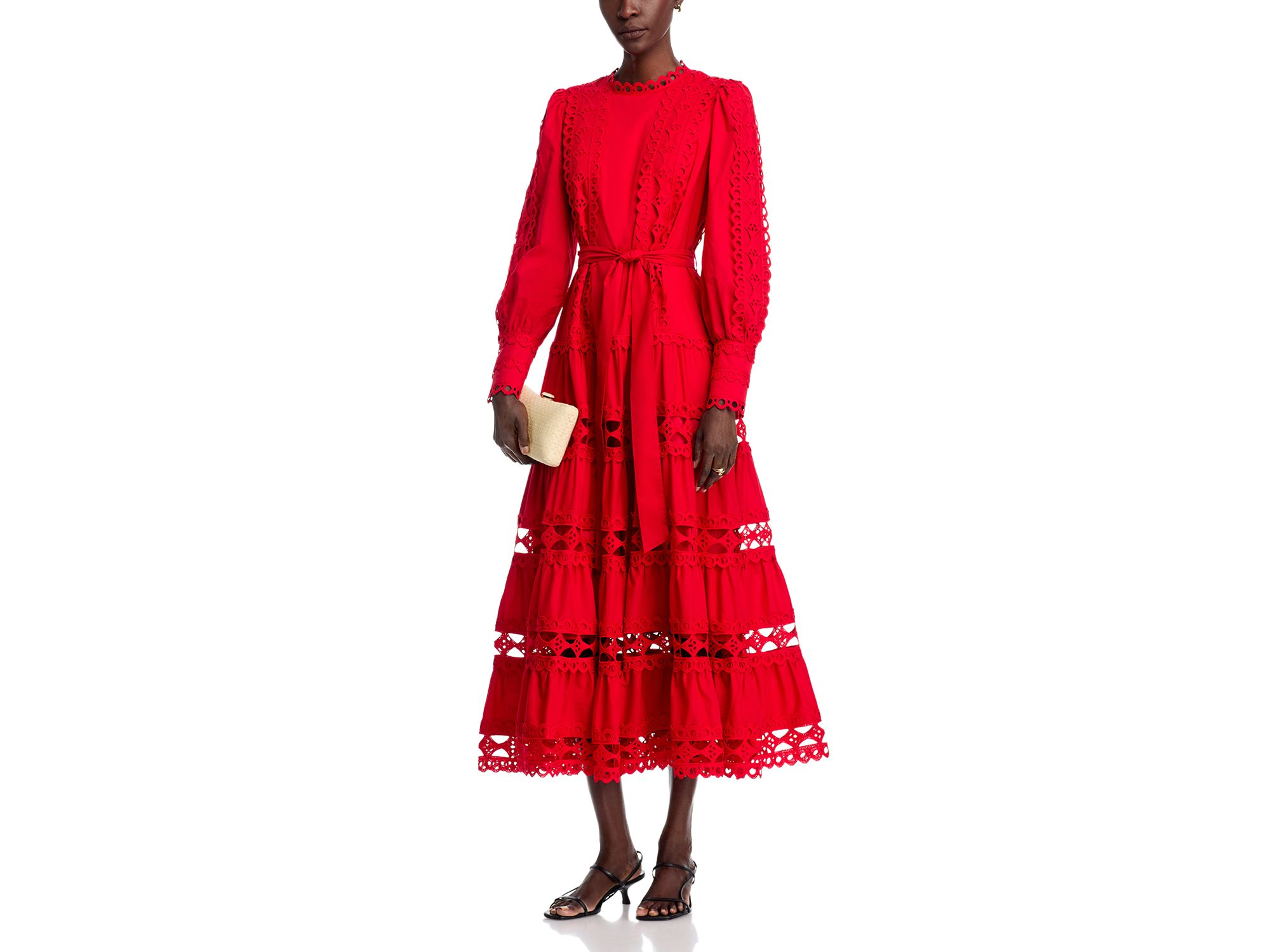 Eyelet Cotton Midi dress — Image 3