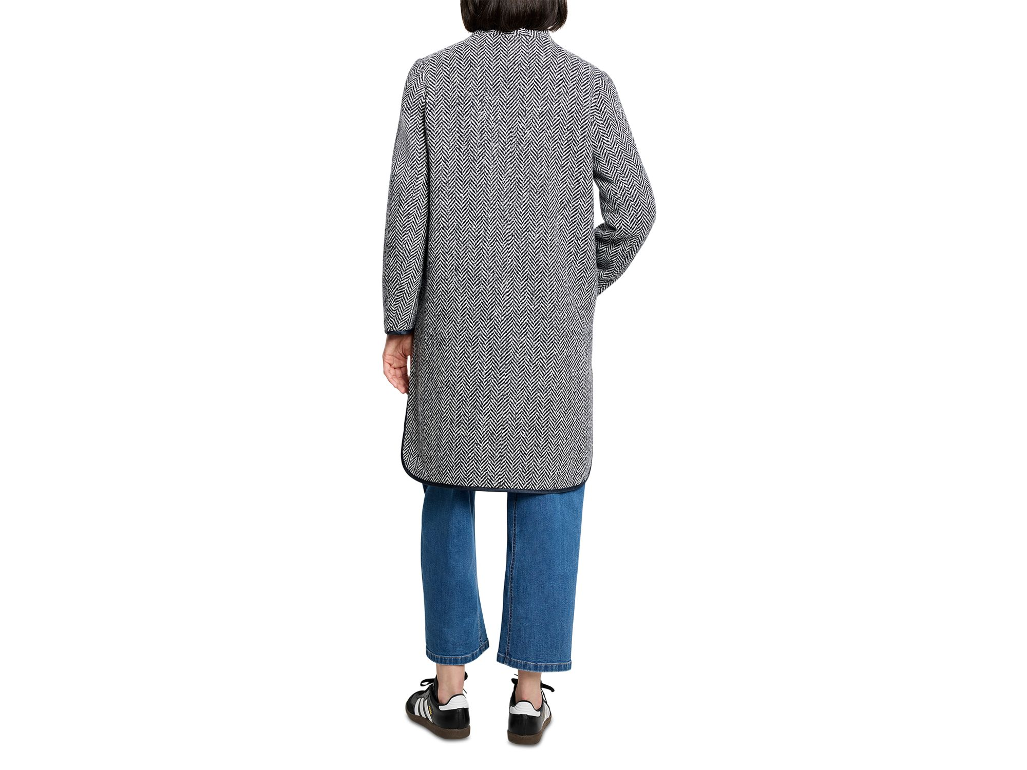 Herringbone Wool Blend Coat — Image 4