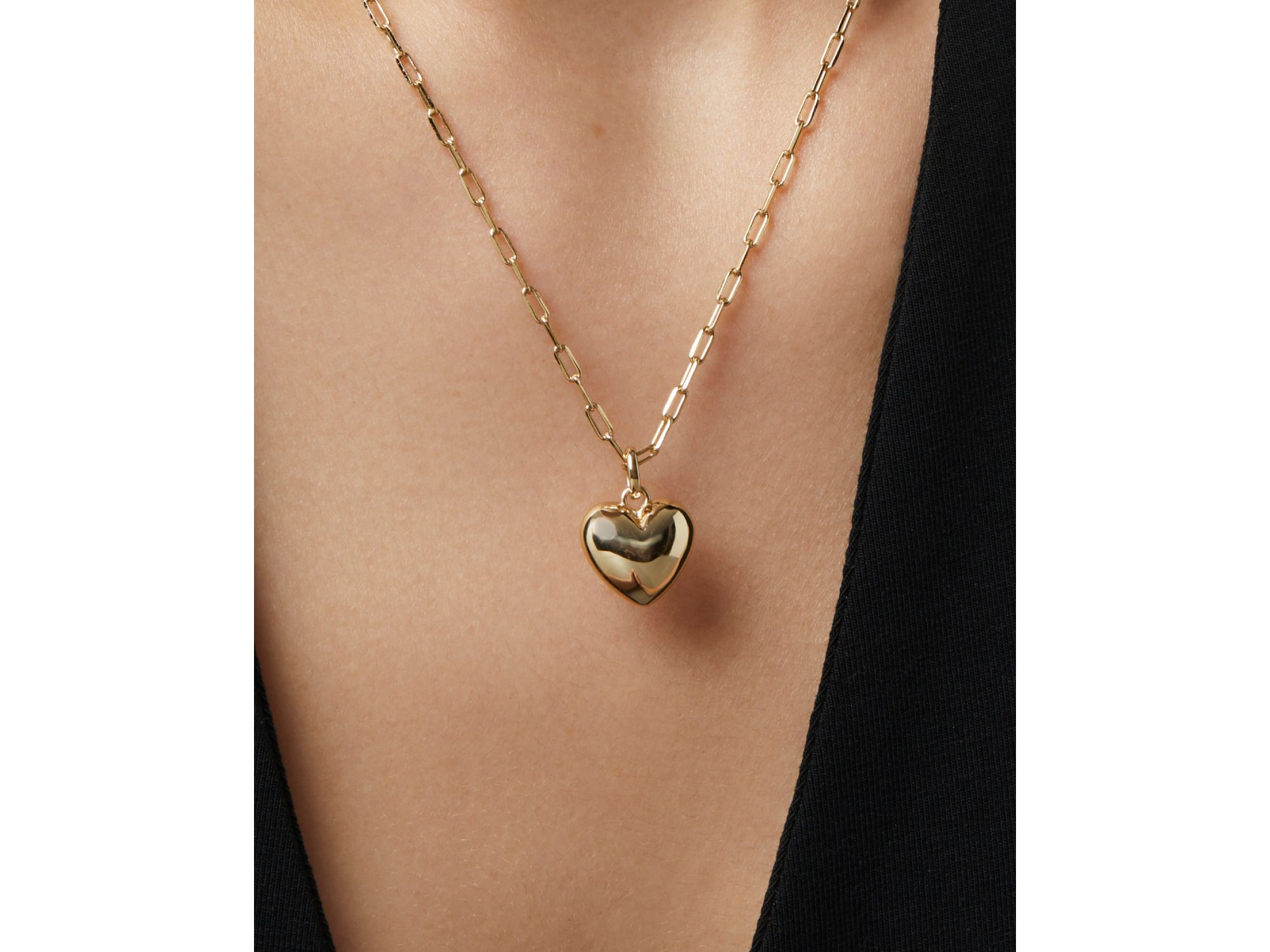 Puffed Heart Necklace - Lev — Image 3