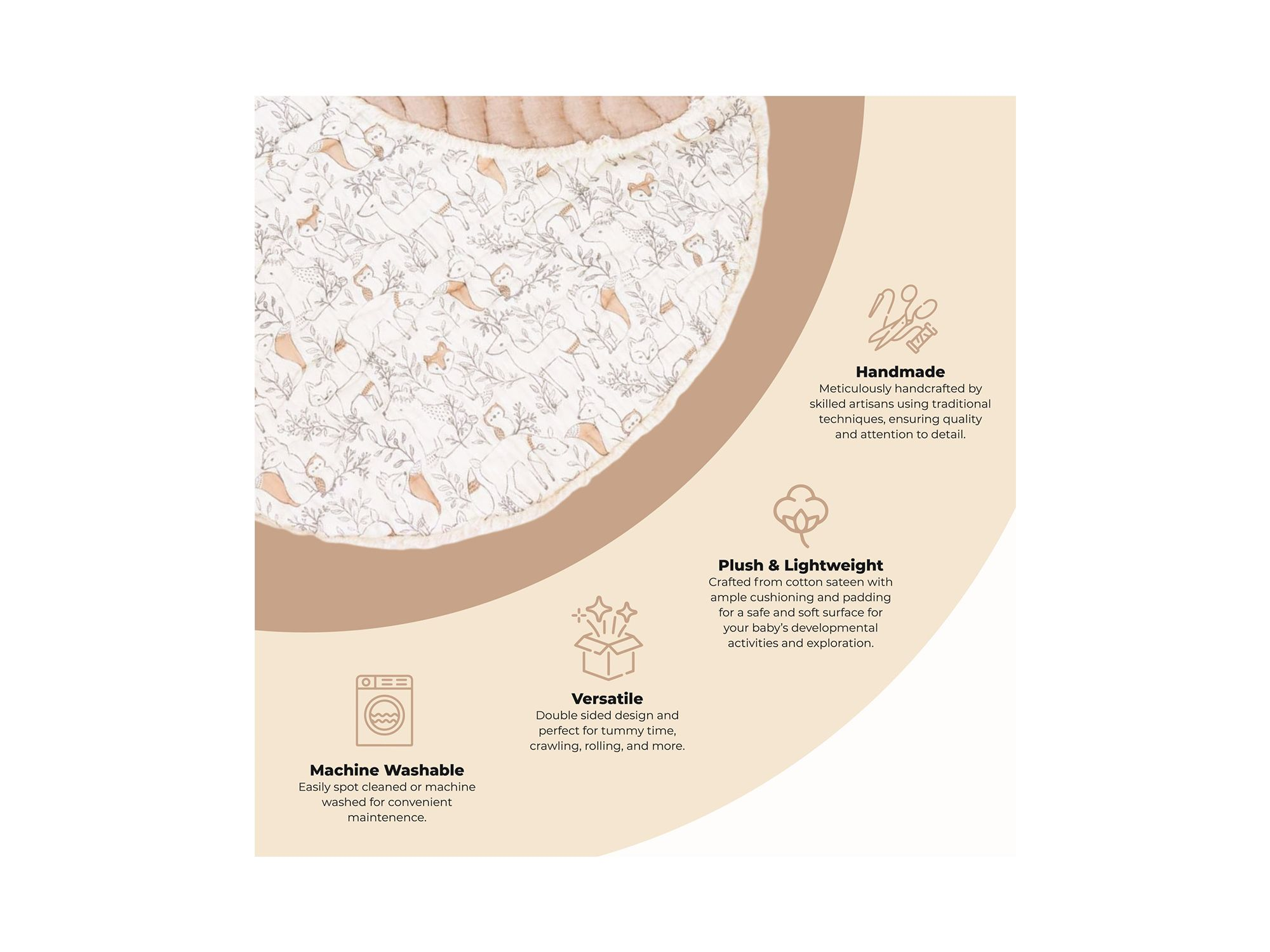 Ezra Quilted Playmat - Woodland — Image 6