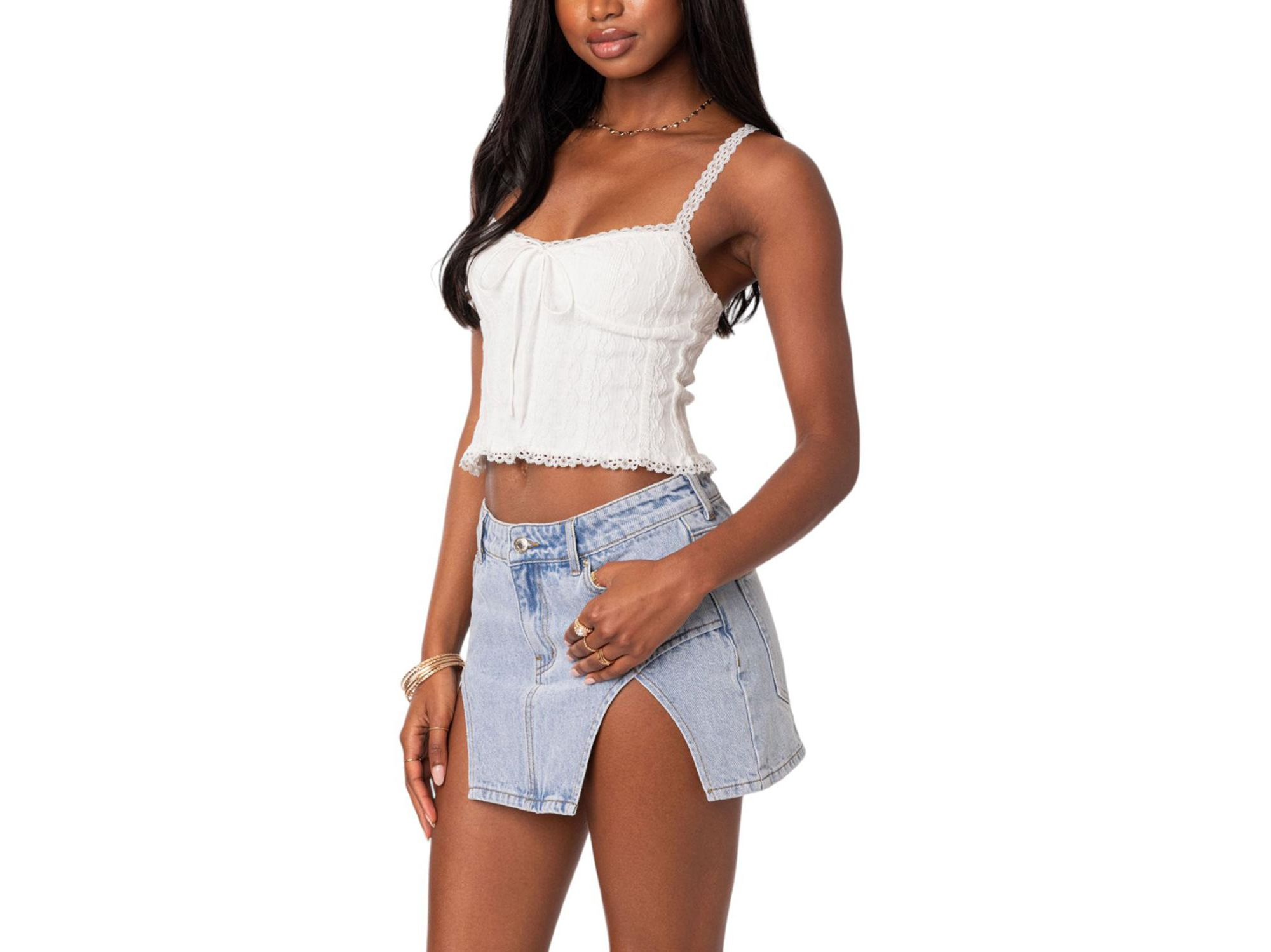 Lacey Knit Tank Top — Image 3