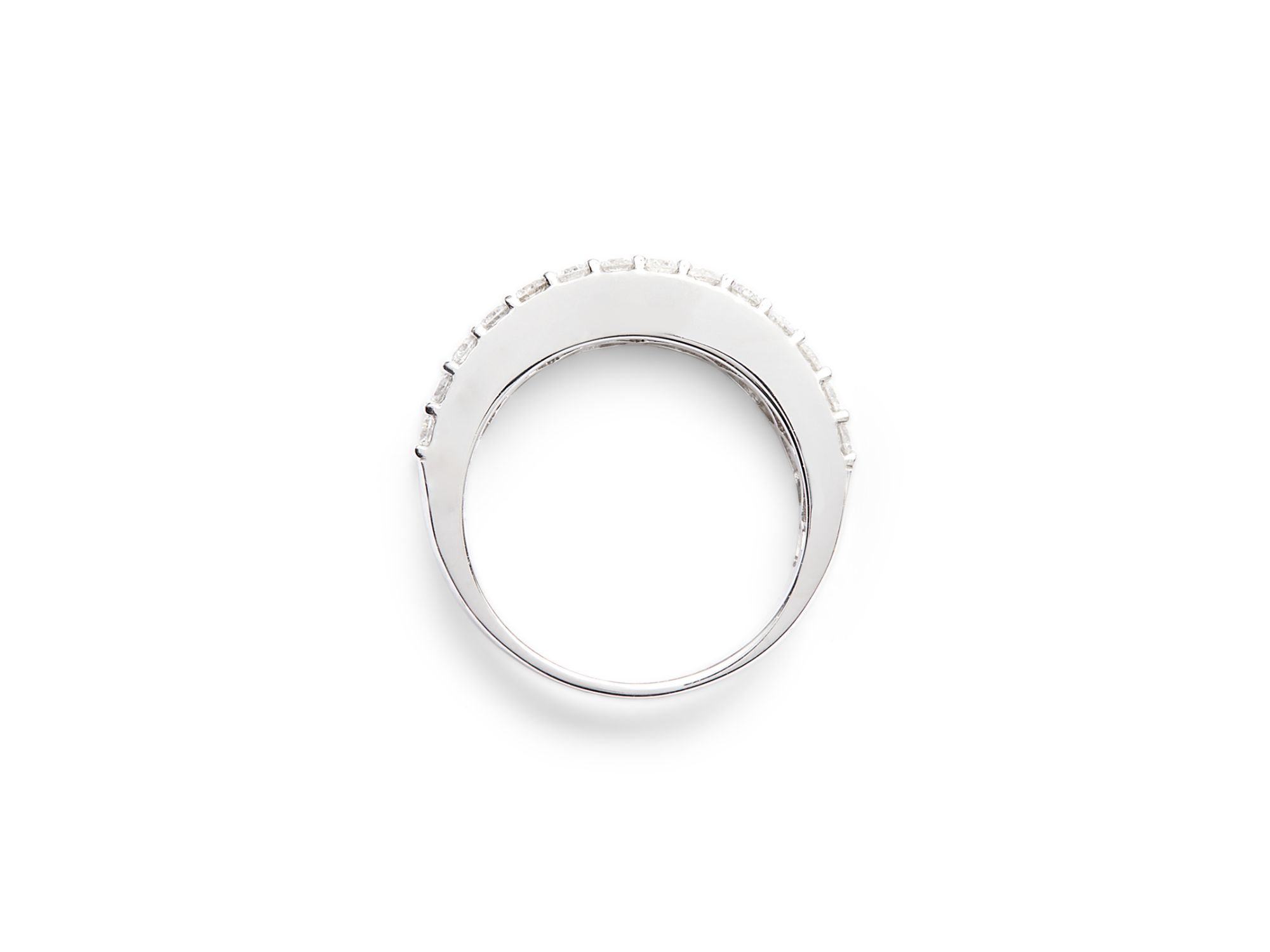 Diamond Baguette & Round Band in 14K White Gold, 2.15 tcw — Image 5