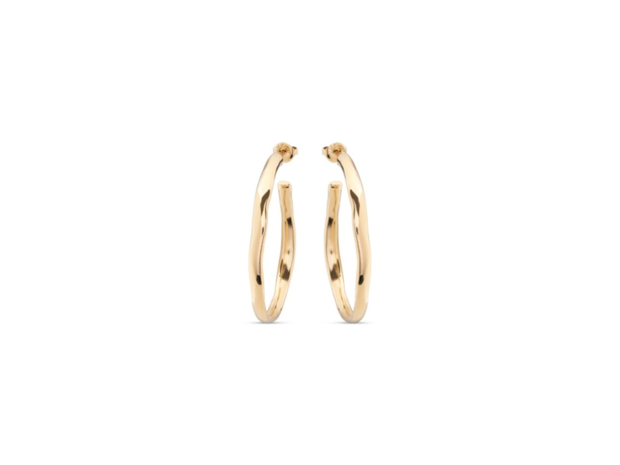 Sleek Open Hoop Earrings — Image 4