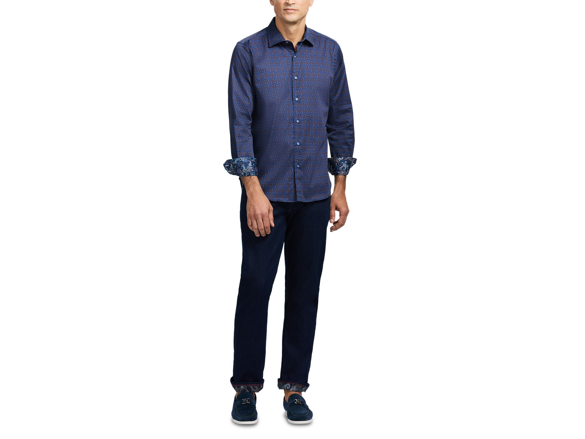 Talbot Cotton Blend Button Down Shirt — Image 6