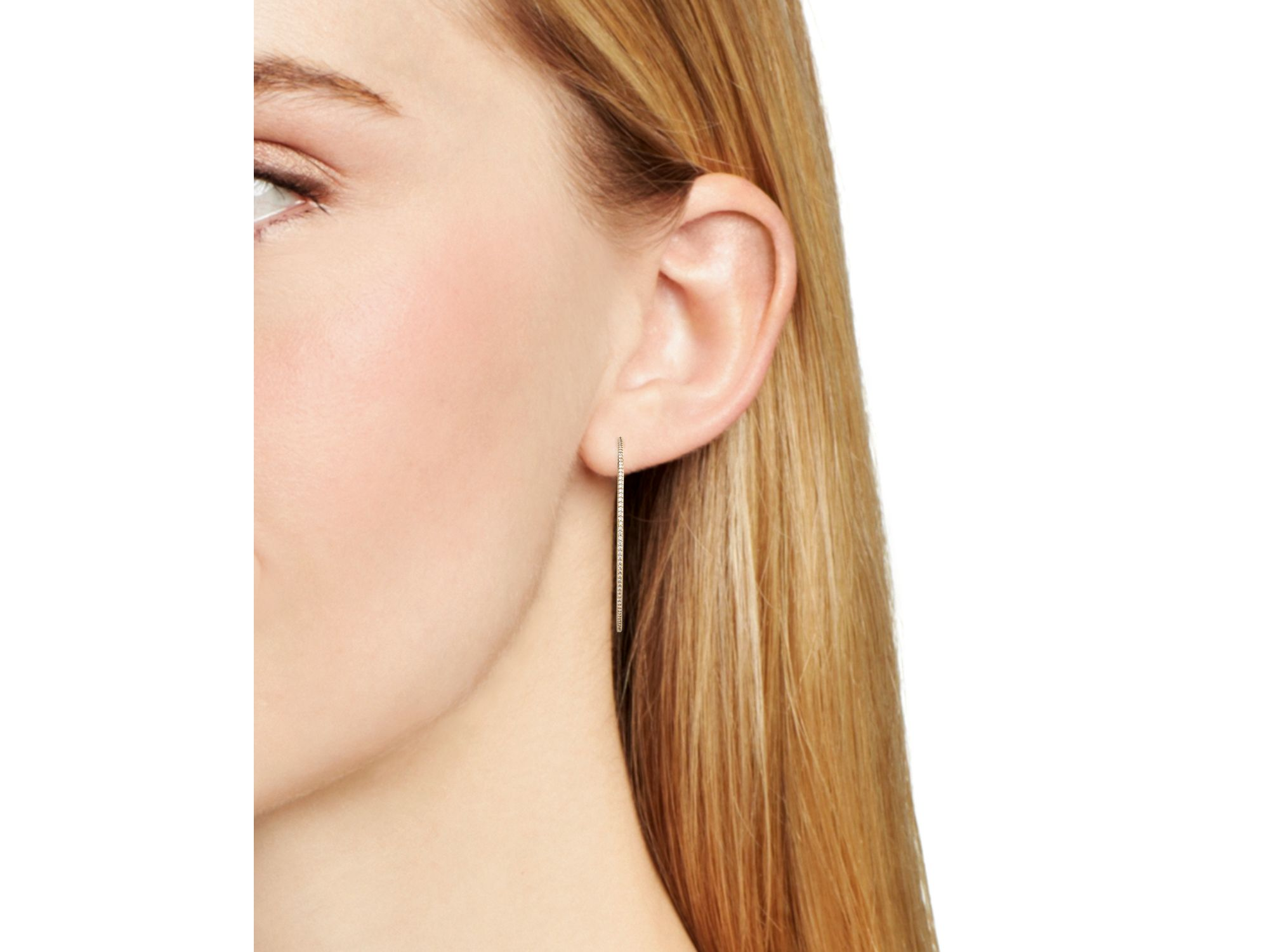 Pavé Hoop Earrings — Image 3