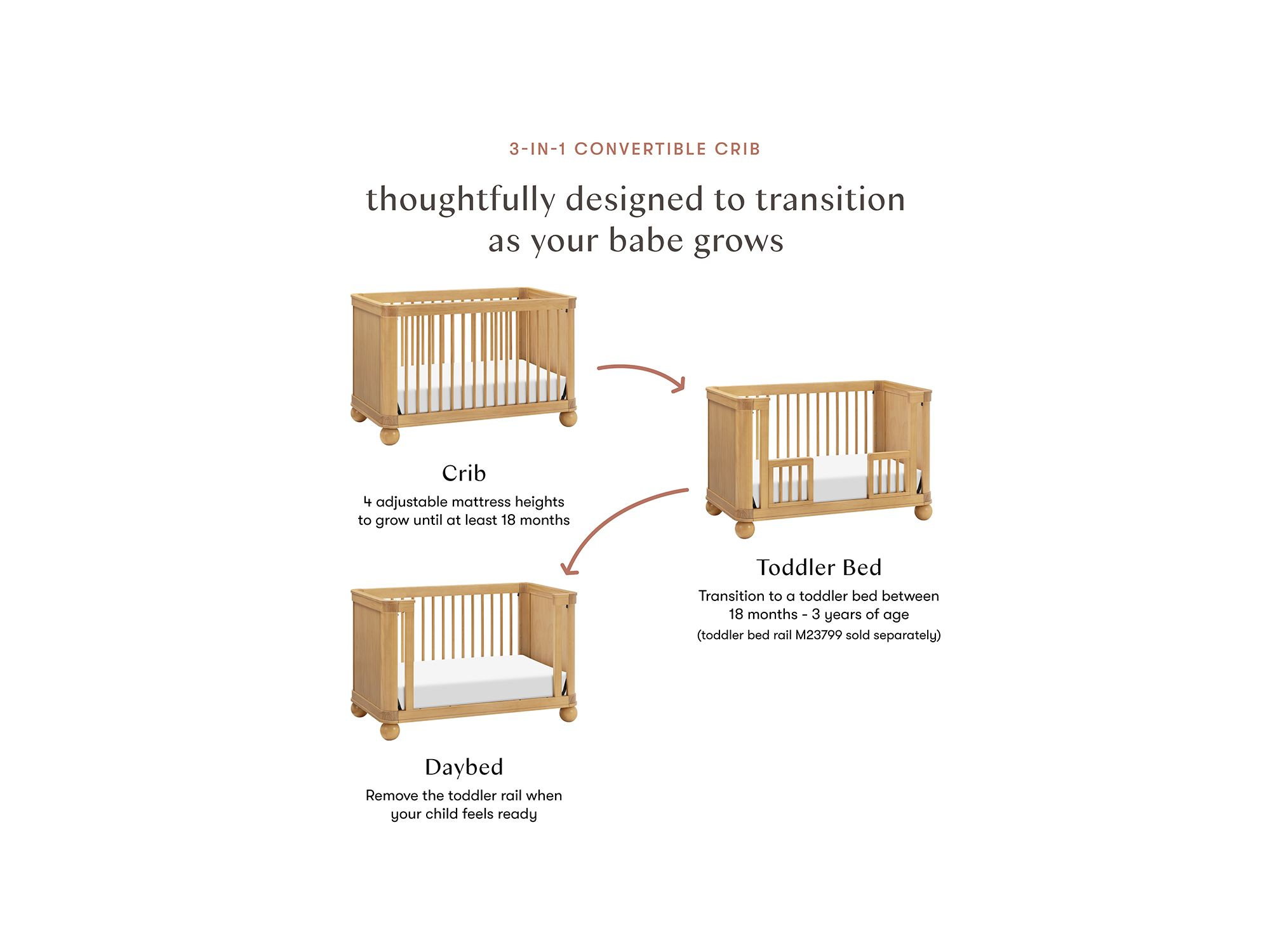 Crosby 3-in-1 Convertible Crib — Image 3