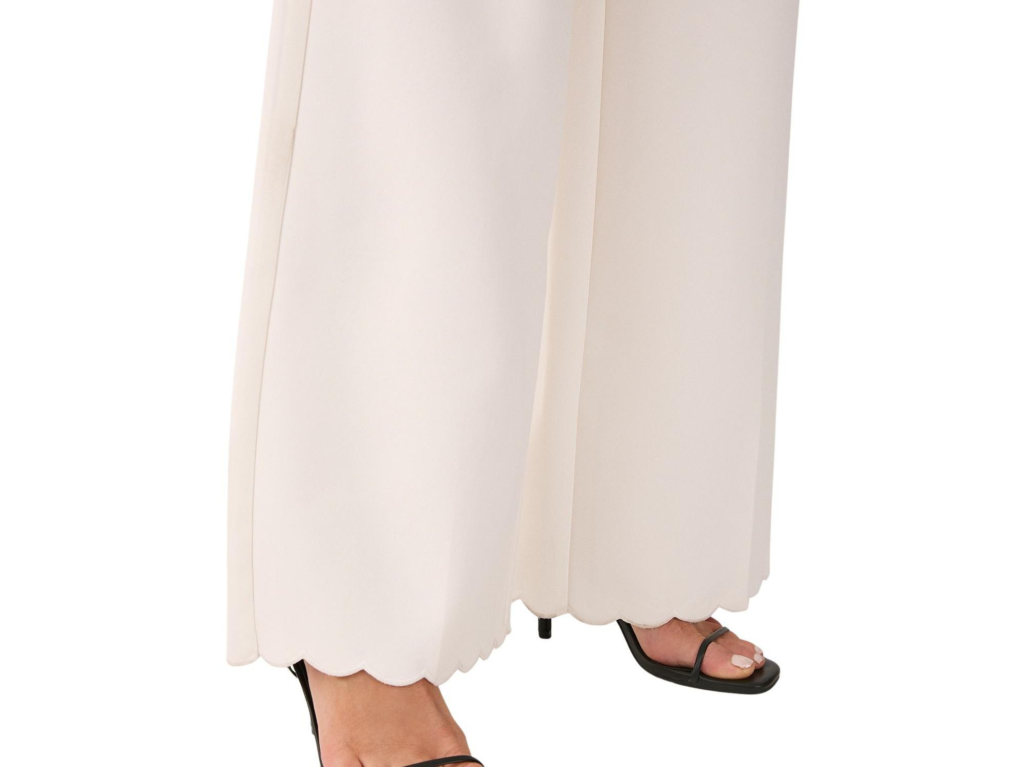Embroidered Tailored Wide Leg Pants — Image 3