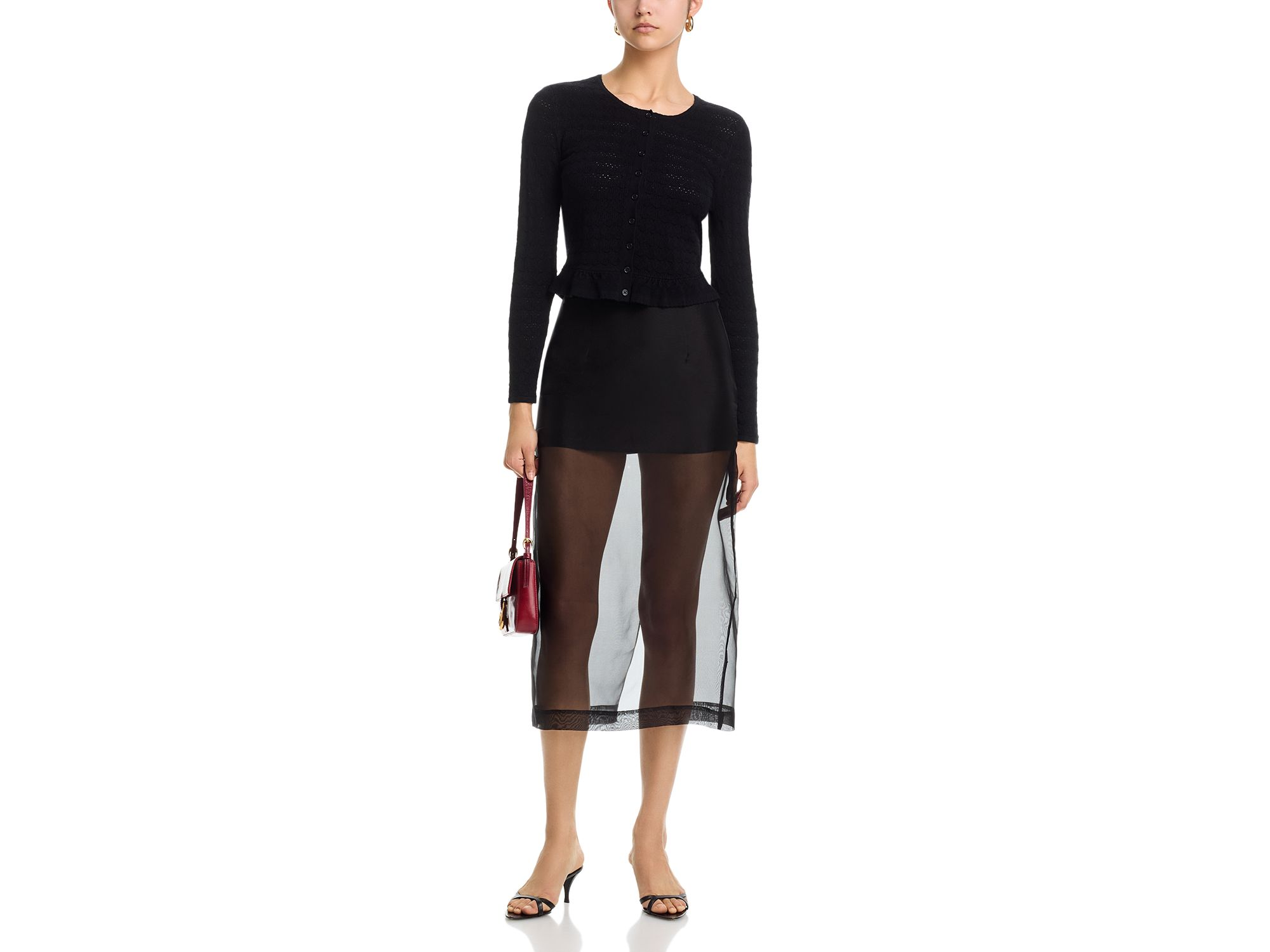 Pointelle Cardigan Sweater - Exclusive — Image 4