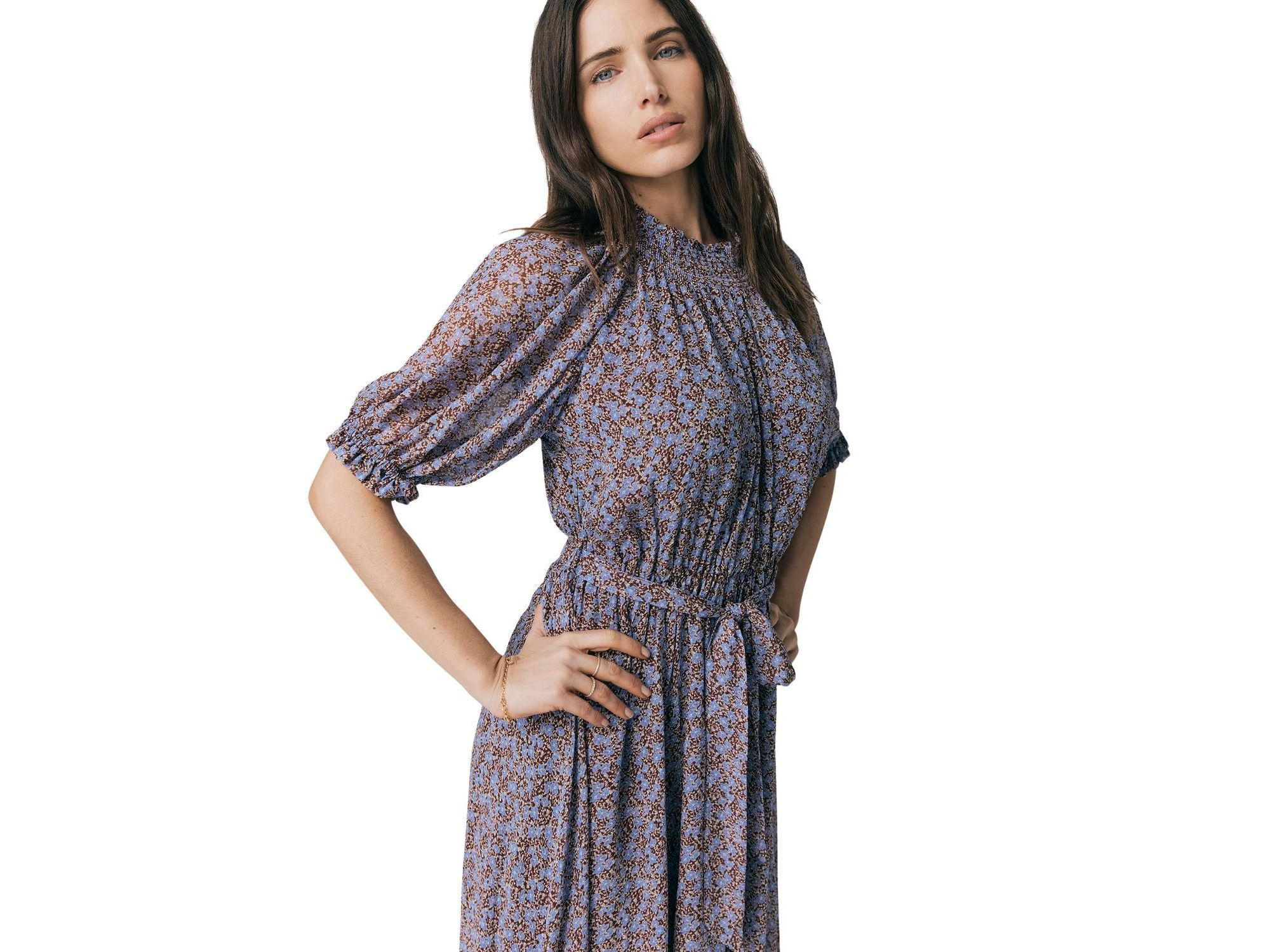 Effie Georgette Ditsy Midi Dress — Image 3