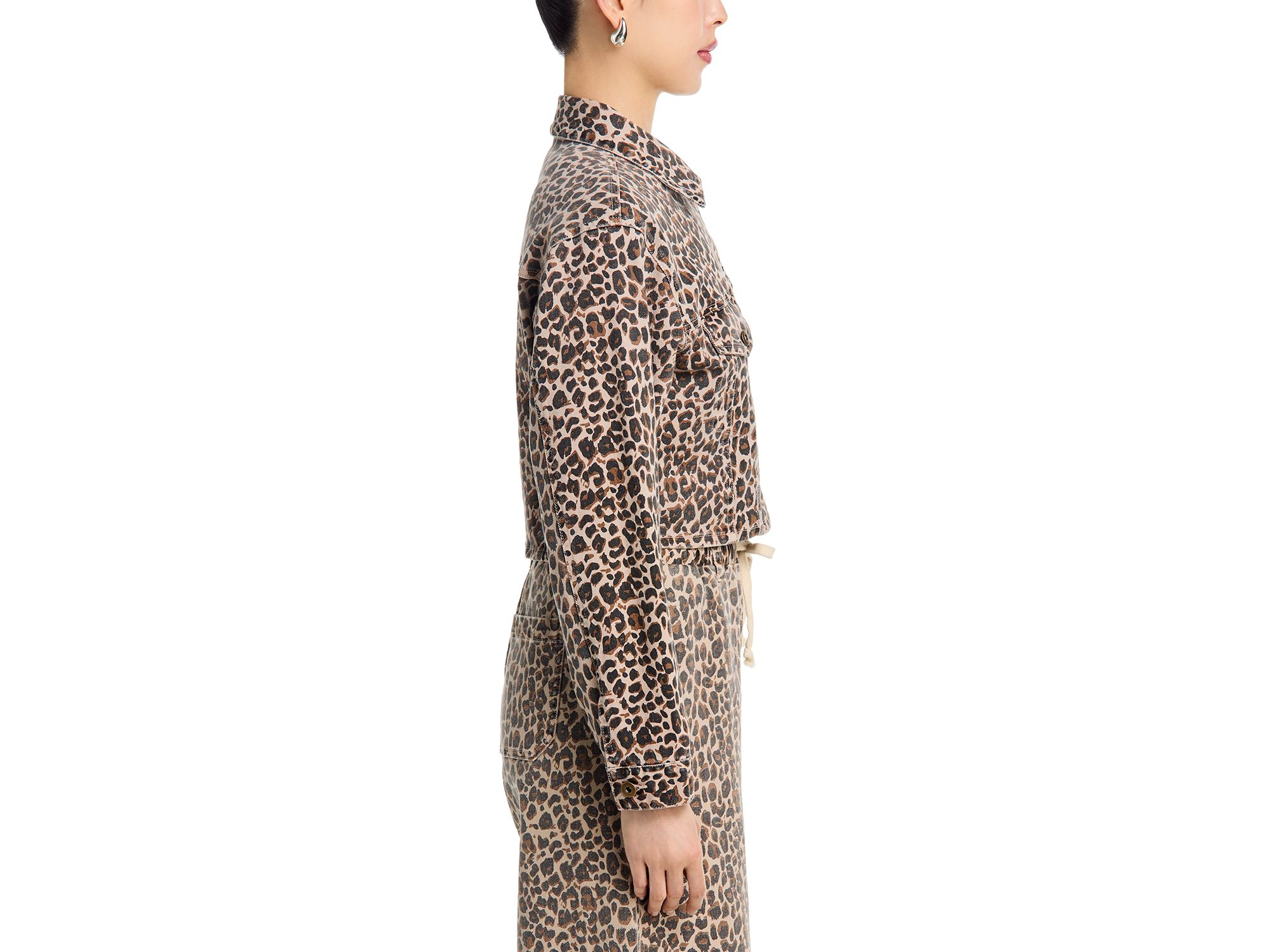 Stretch Denim Crop Jacket — Image 6