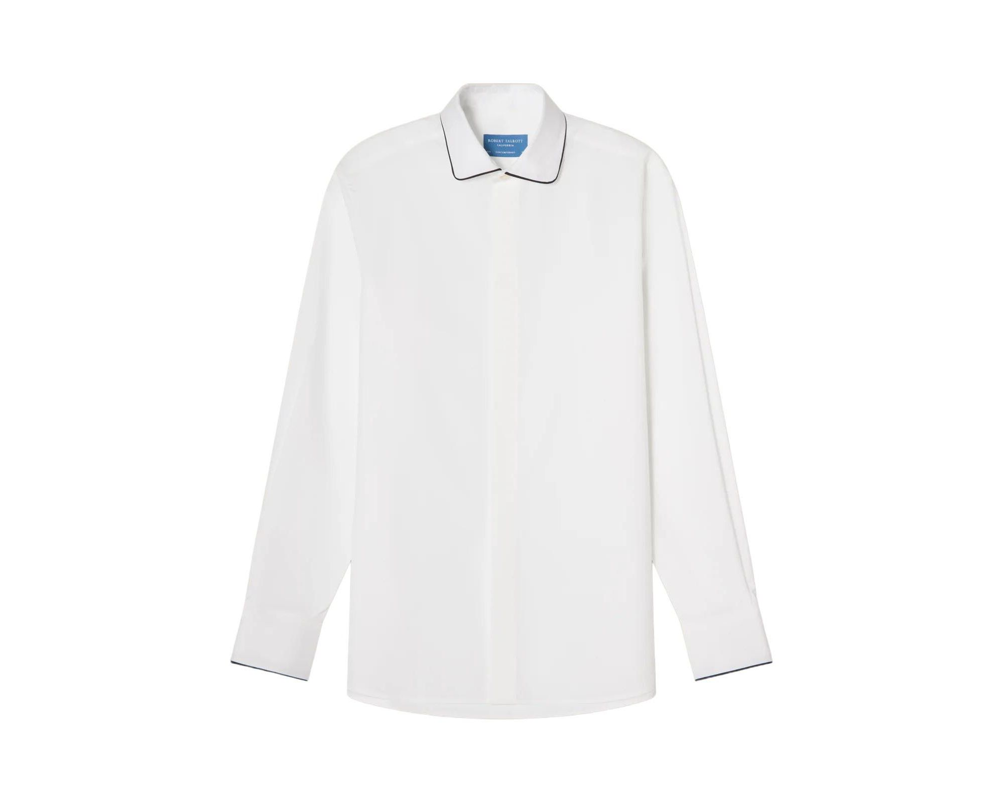Reeves Piped Formal Contemporary Fit Shirt — Image 4