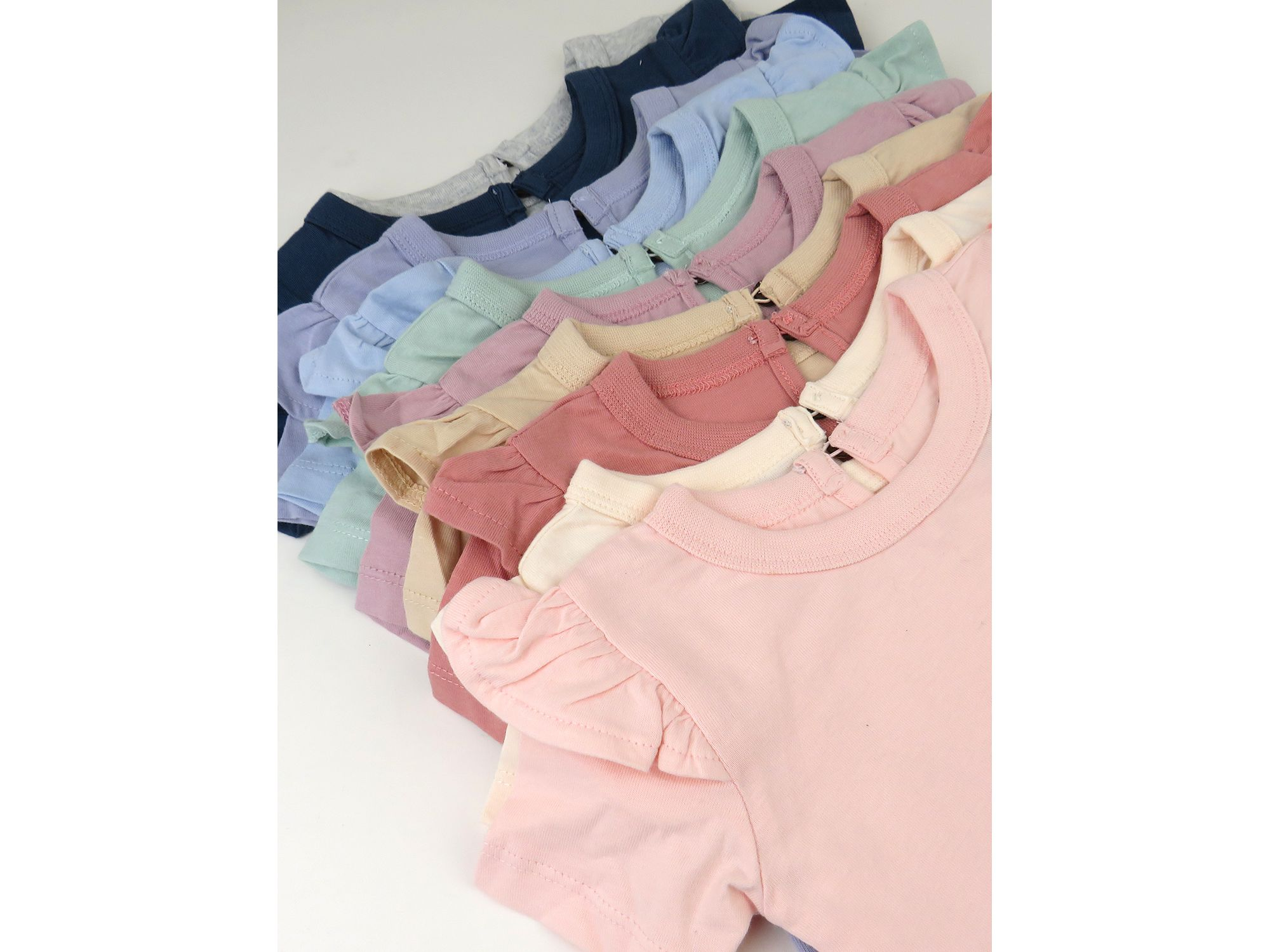 Girls' Short Sleeve Ruffle Tees, Pack of 10 - Baby — Image 4