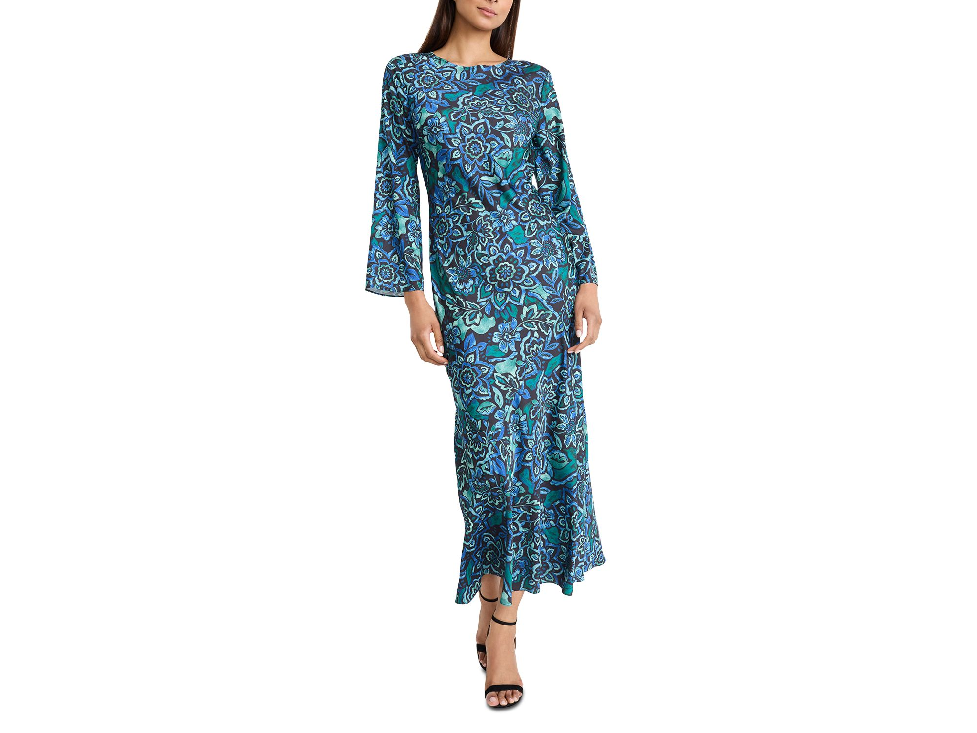 Printed Long Sleeve Dress - Image 1