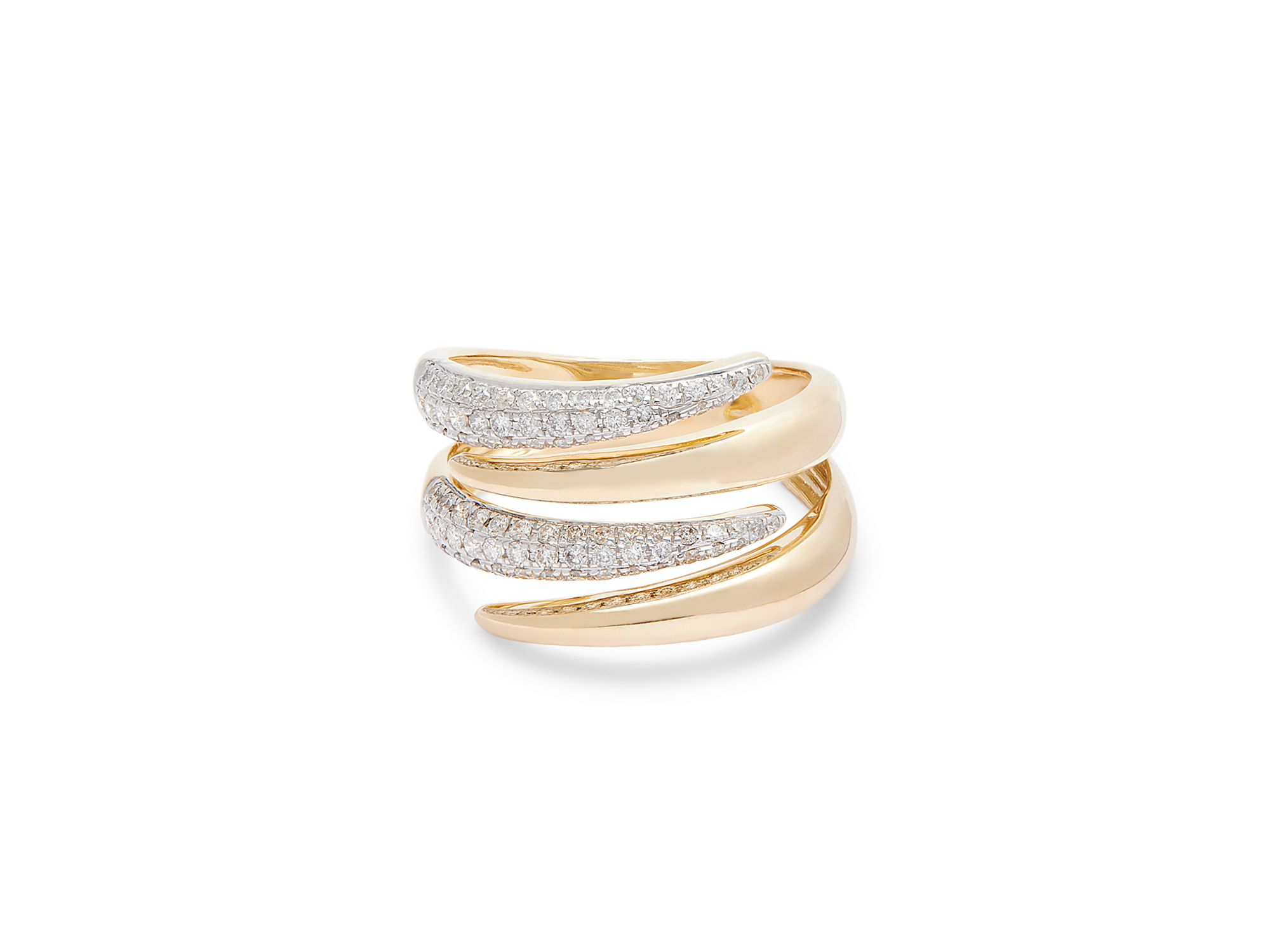 Diamond Wrap Ring in 14K Yellow Gold, 0.55 tcw — Image 3