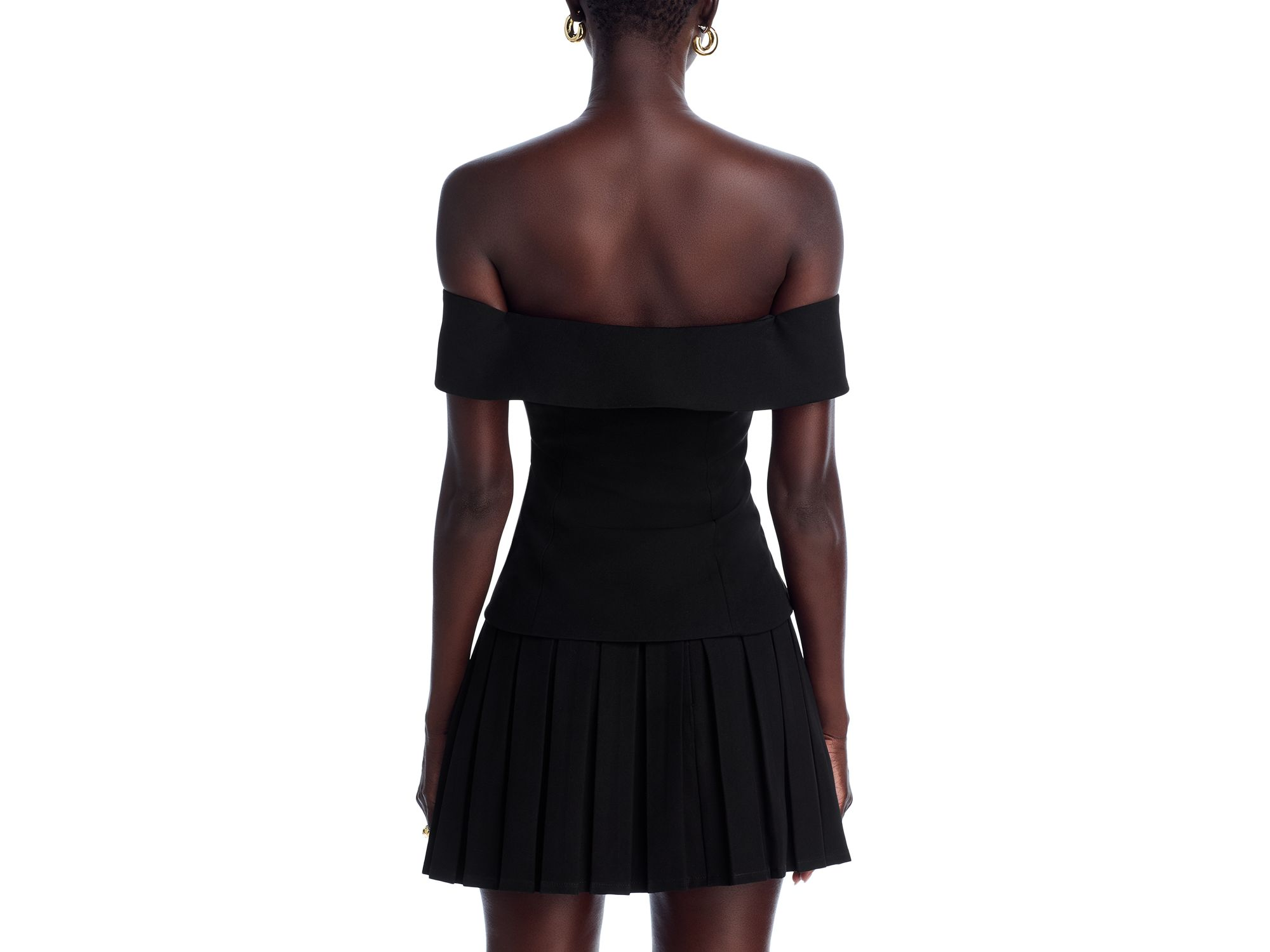 Off-The-Shoulder Top & Pleated Mini Skirt - Exclusive — Image 5