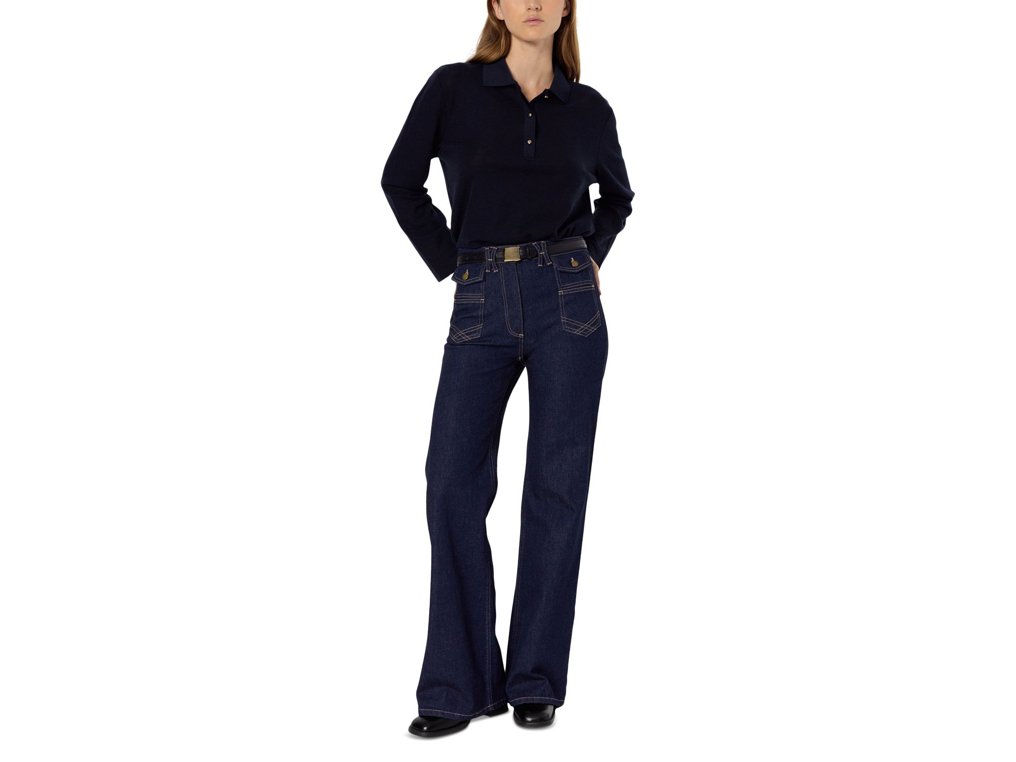 Anna High Rise Flare Jeans — Image 4