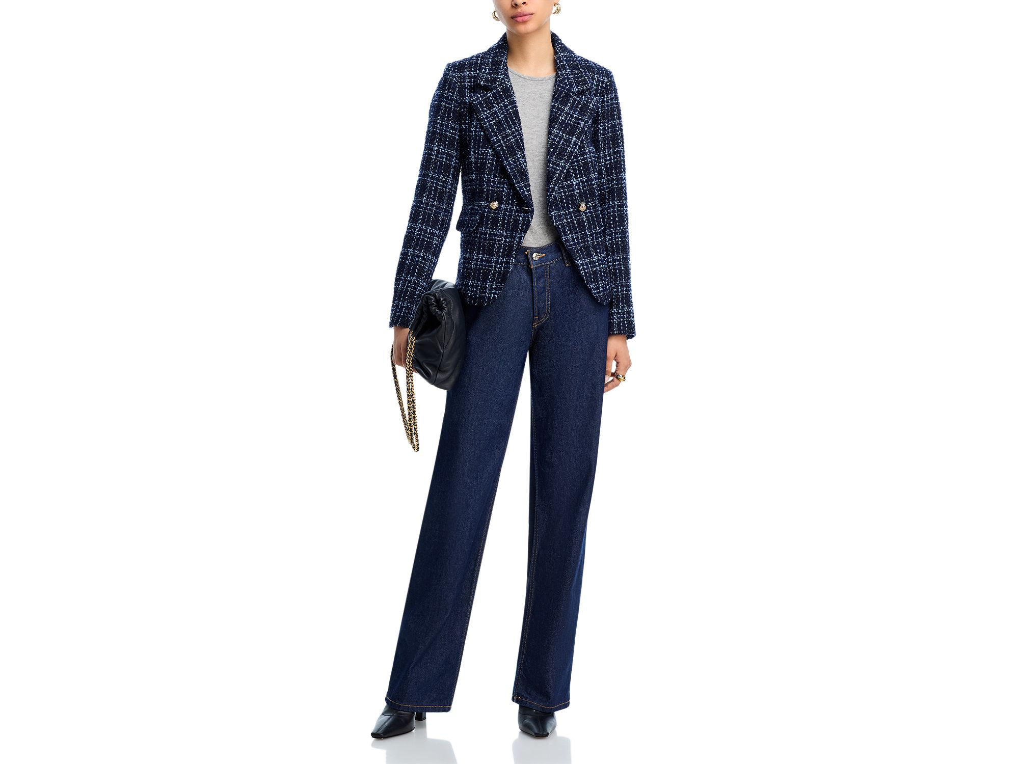 Tweed Double Breasted Blazer - Exclusive — Image 6